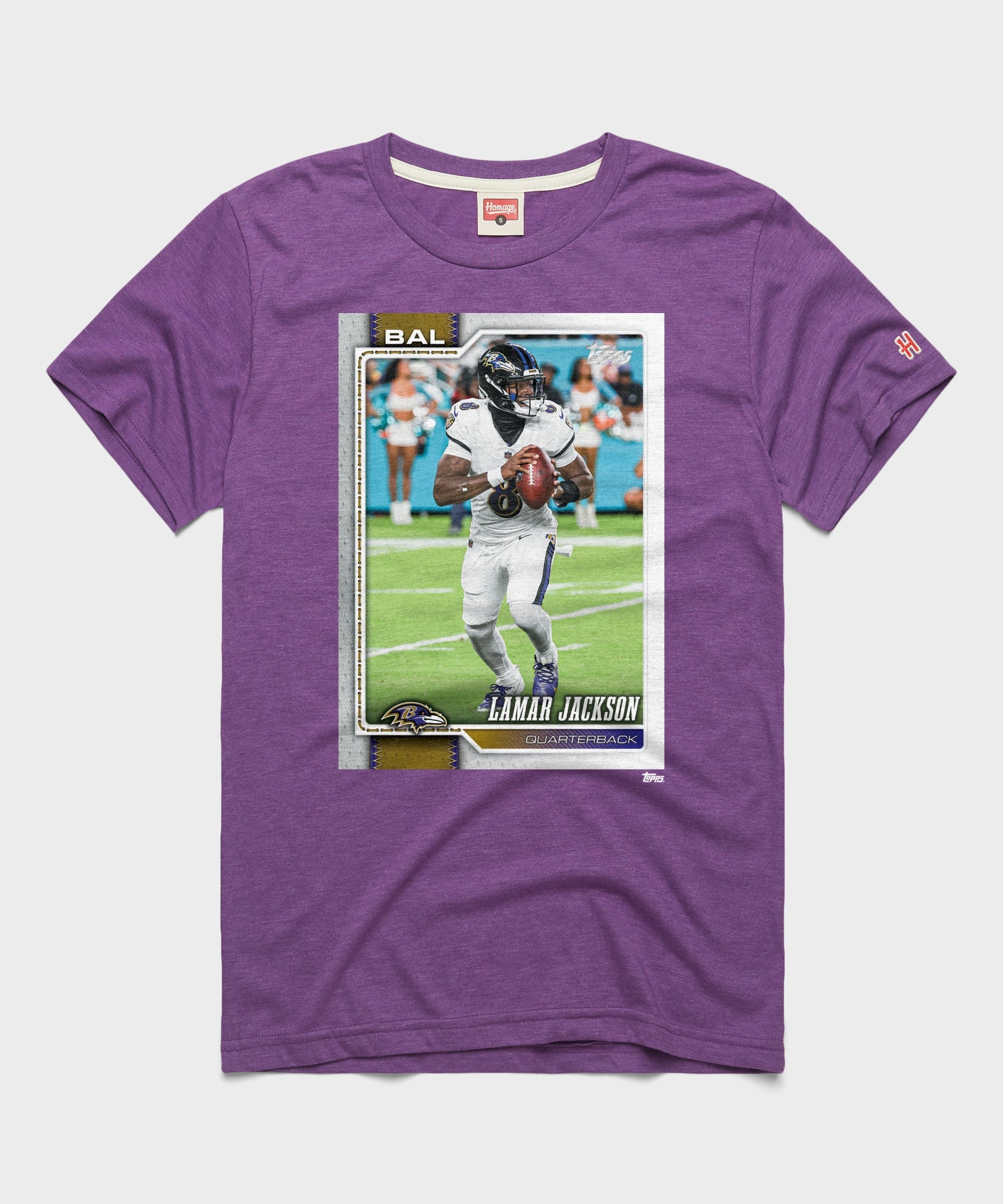 2026 Topps Football Lamar Jackson Ravens HOMAGE T-Shirt | Officially