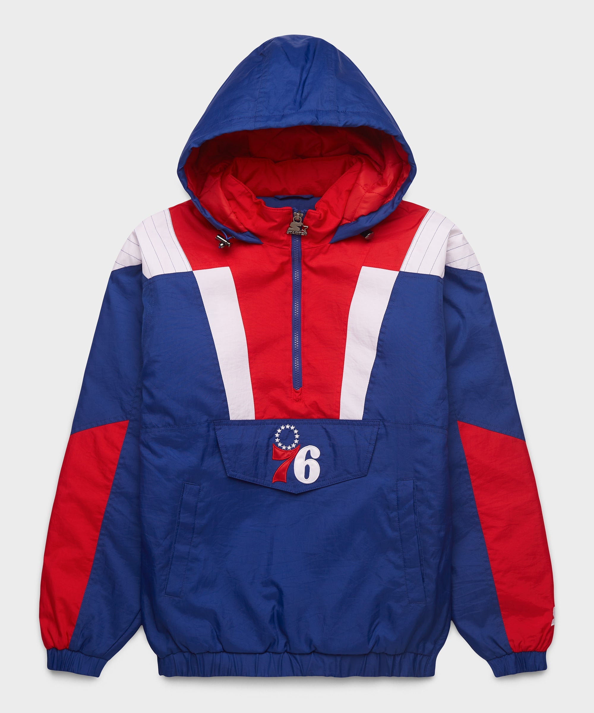 HOMAGE X Starter 76ers Pullover Jacket | NBA Starter Jacket