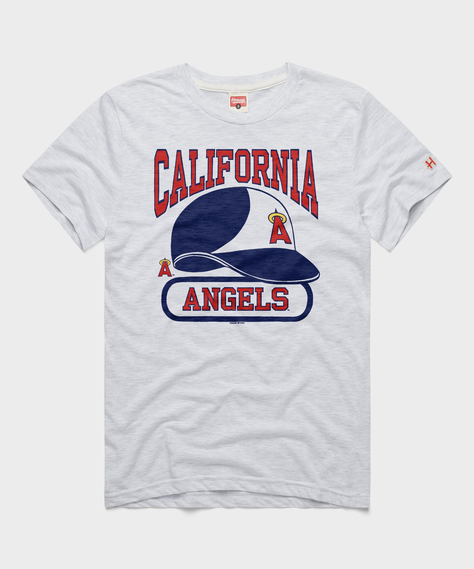 bike helmet witht the la angels team logo Los Angeles Angels Helmet T-Shirt from Homage. | Ash