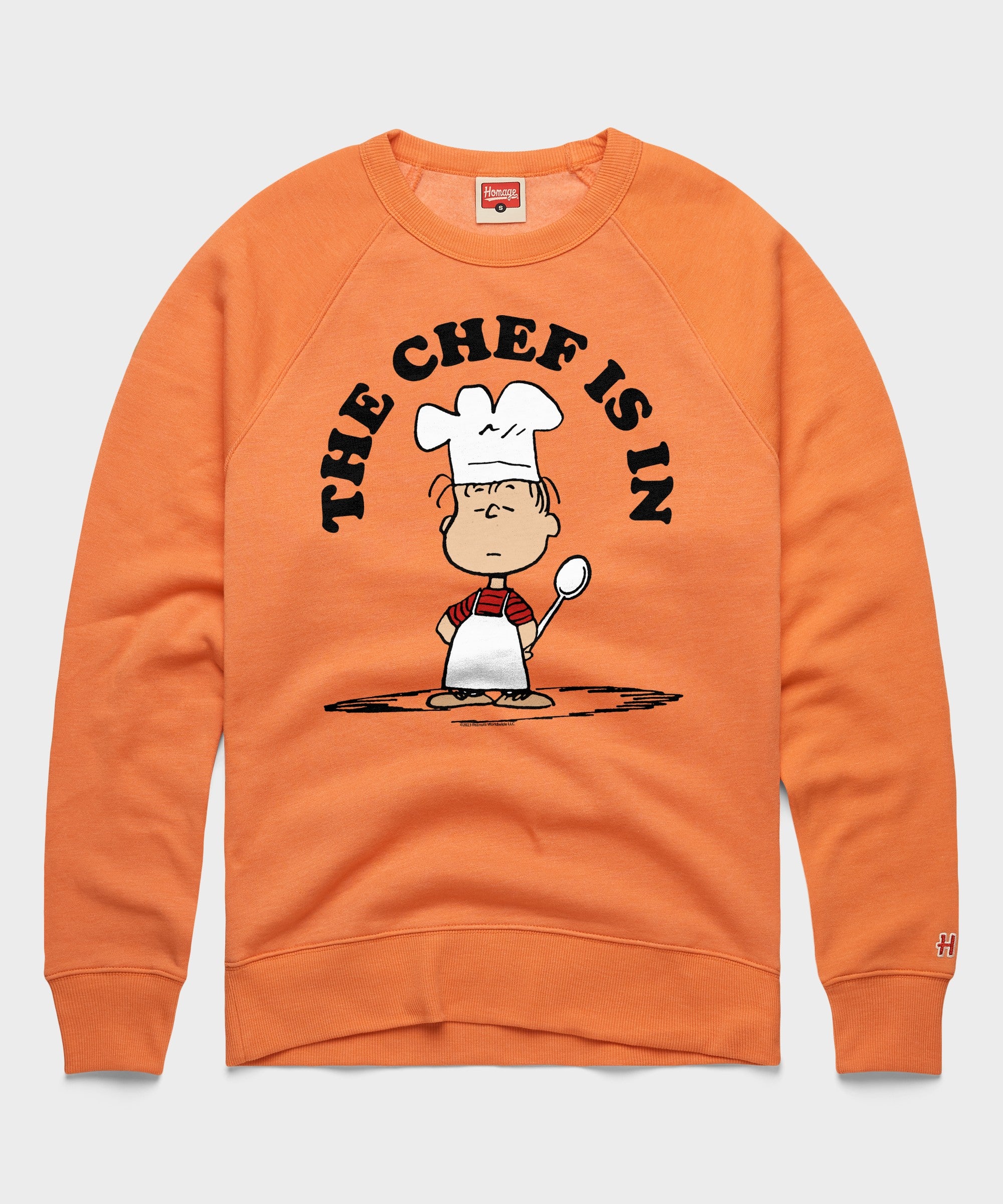 Peanuts Linus The Chef Is In Crewneck | Retro Charlie Brown 