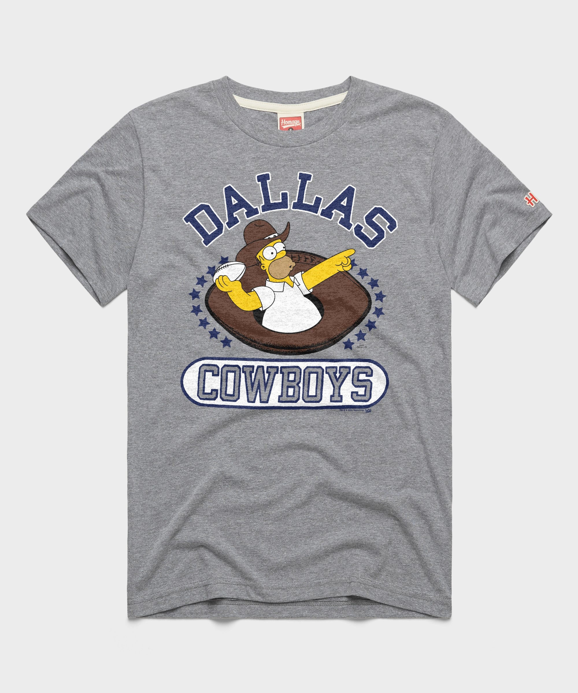 The Simpsons Homer x Dallas Cowboys | Retro NFL T-Shirt – HOMAGE