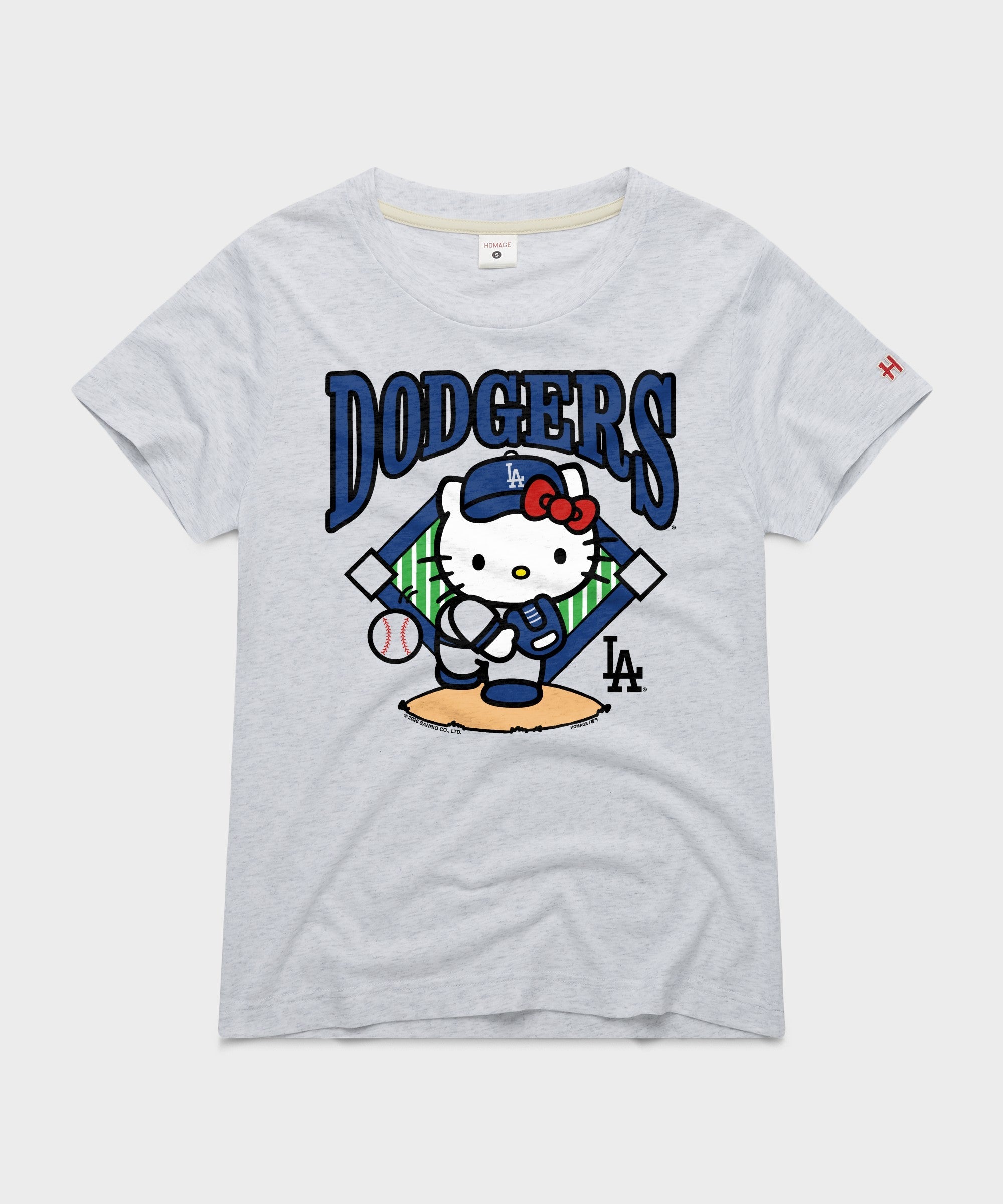 【海外限定】ドジャース × ハローキティ コラボ Tシャツ Homage Los Angeles Dodgers Apparel | Officially Licensed Hello Kitty x