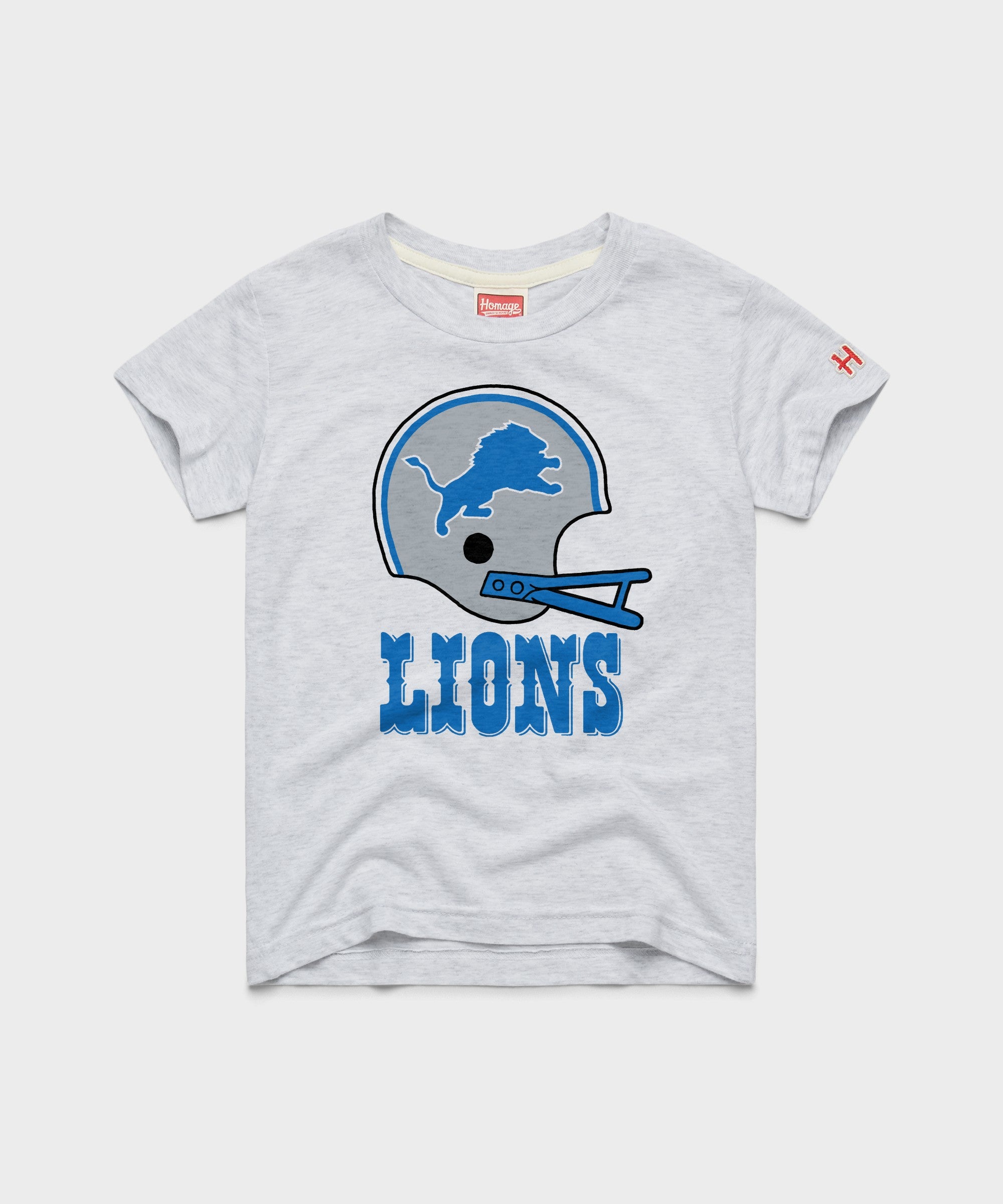 boys detroit lions football helmet Youth Detroit Lions Big Helmet Youth T-Shirt from Homage