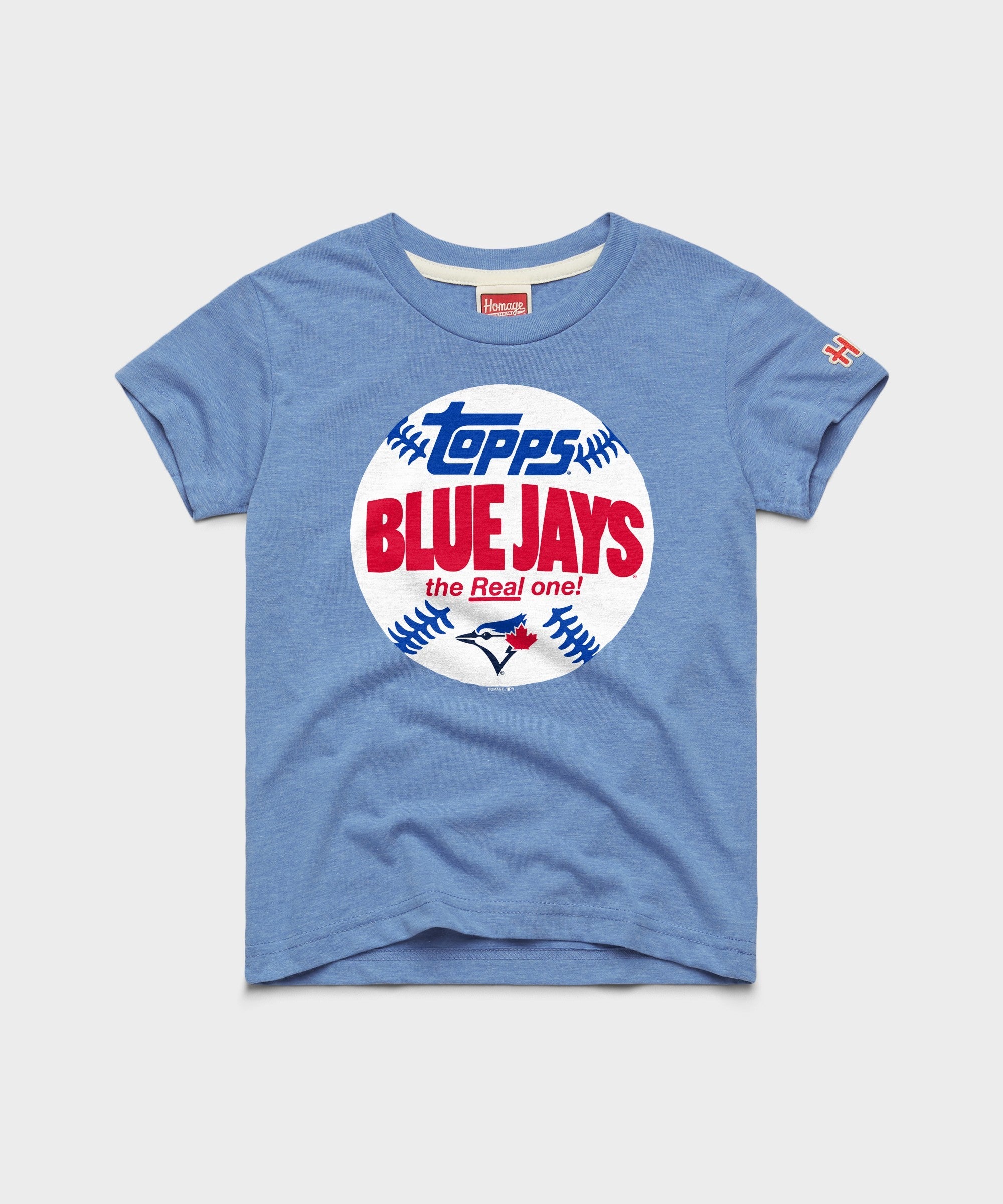 トロントブルージェイズ HOMAGE TOPPSコラボ Tシャツ Toronto Blue Jays Apparel | Officially Licensed Topps Gear – HOMAGE