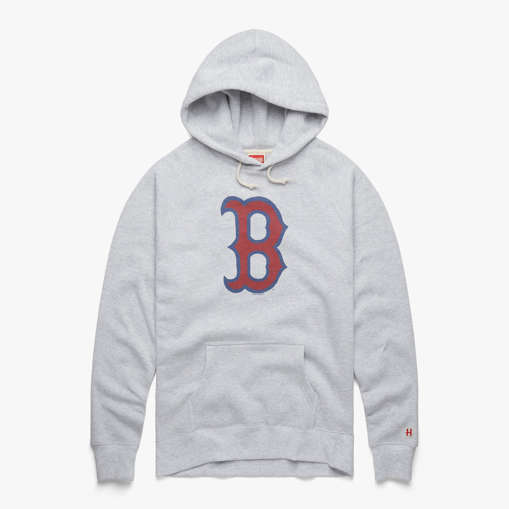 Boston Red Sox Hoodie from Homage. | Ash | Vintage Apparel from Homage.