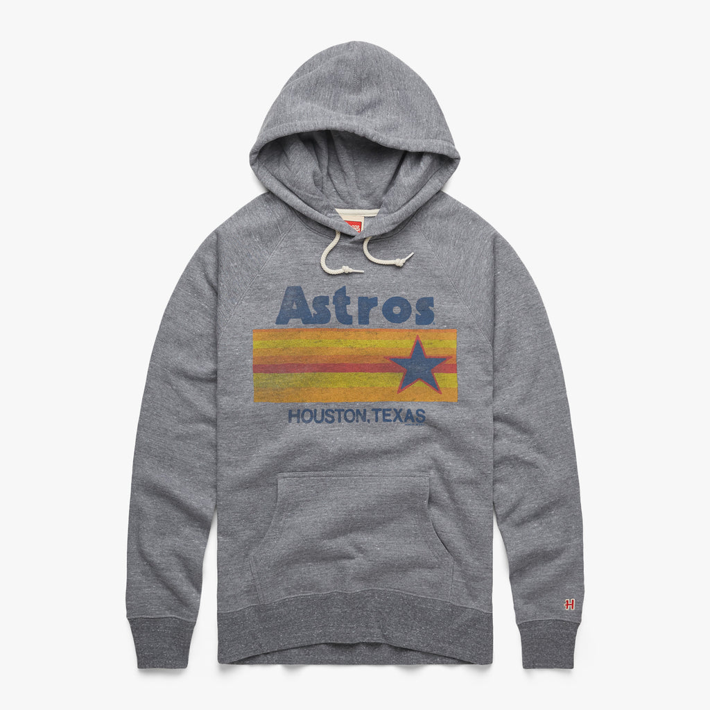 Houston Astros Jersey Hoodie from Homage. | Grey | Vintage Apparel from Homage.