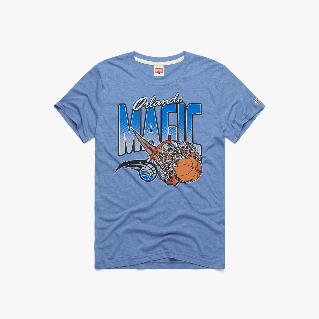 Orlando Magic The Magician T-Shirt from Homage. | Charcoal | Vintage Apparel from Homage.