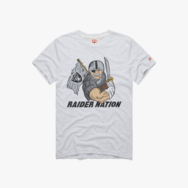 NFL x Flavortown Las Vegas Raiders T-Shirt from Homage. | Officially Licensed Vintage NFL Apparel from Homage Pro Shop.