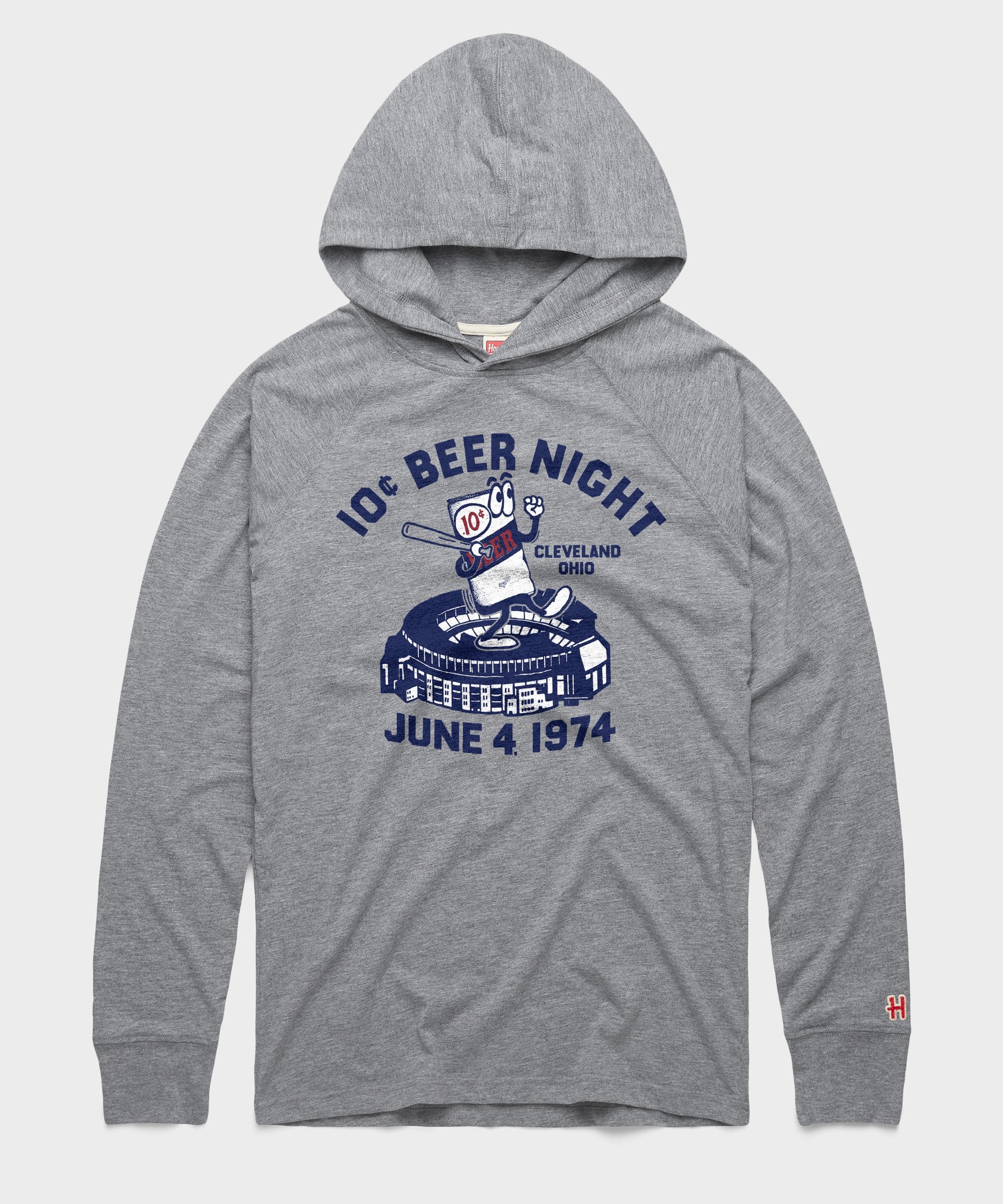 10 Cent Beer Night Cleveland Ohio Lightweight Hoodie