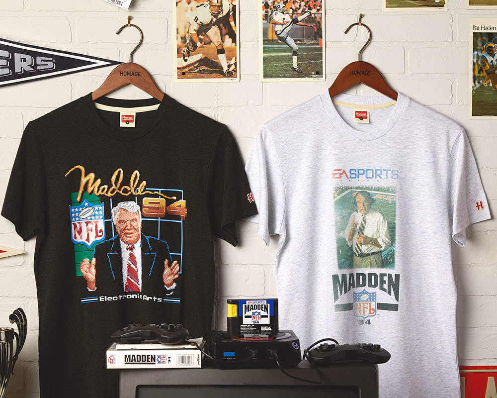 Limited edition Homage x Madden tees.
