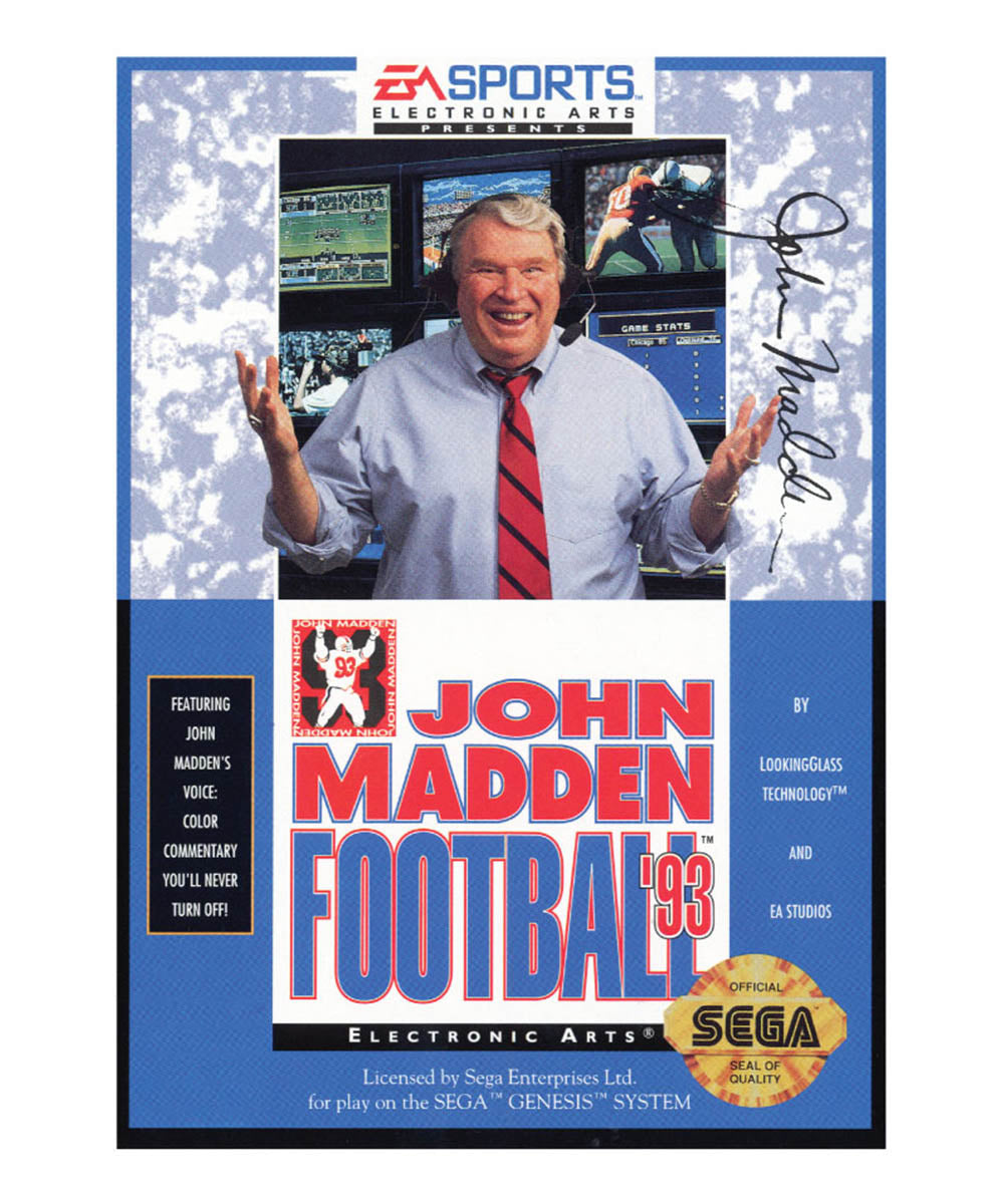 John Madden Football '93 video game cover. Imagery courtesy of EA Sports.