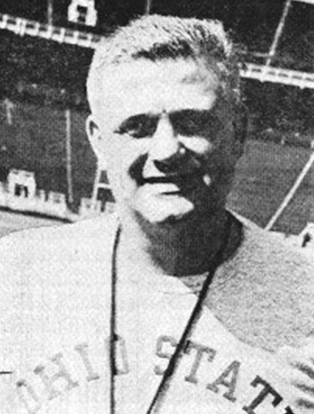 Hayes coached Ohio State from 1951 to 1978, leading the team to five national championships and 13 Big Ten Conference titles. Courtesy of The Ohio State University Archives.