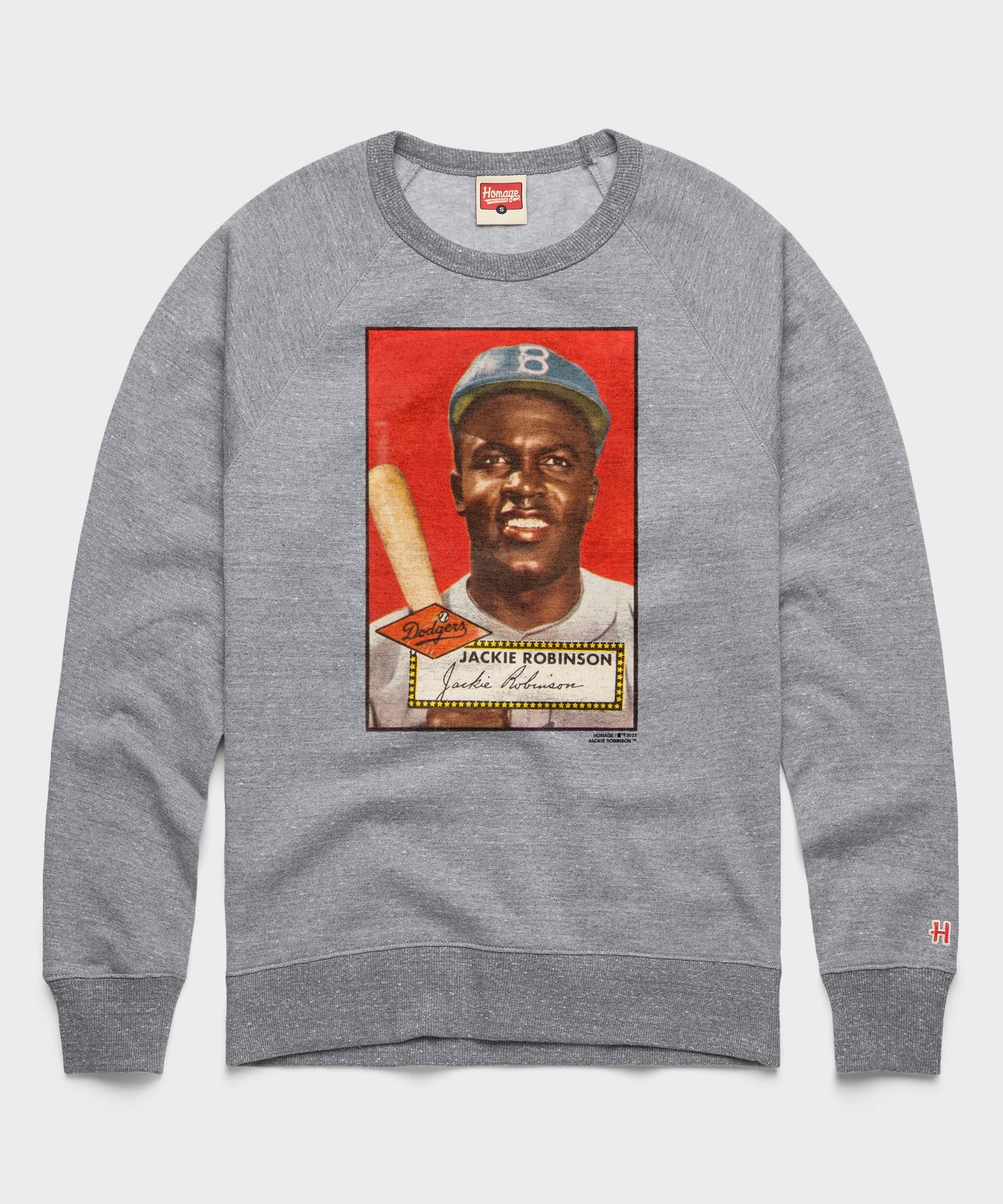 1952 Topps Baseball Jackie Robinson Dodgers Crewneck