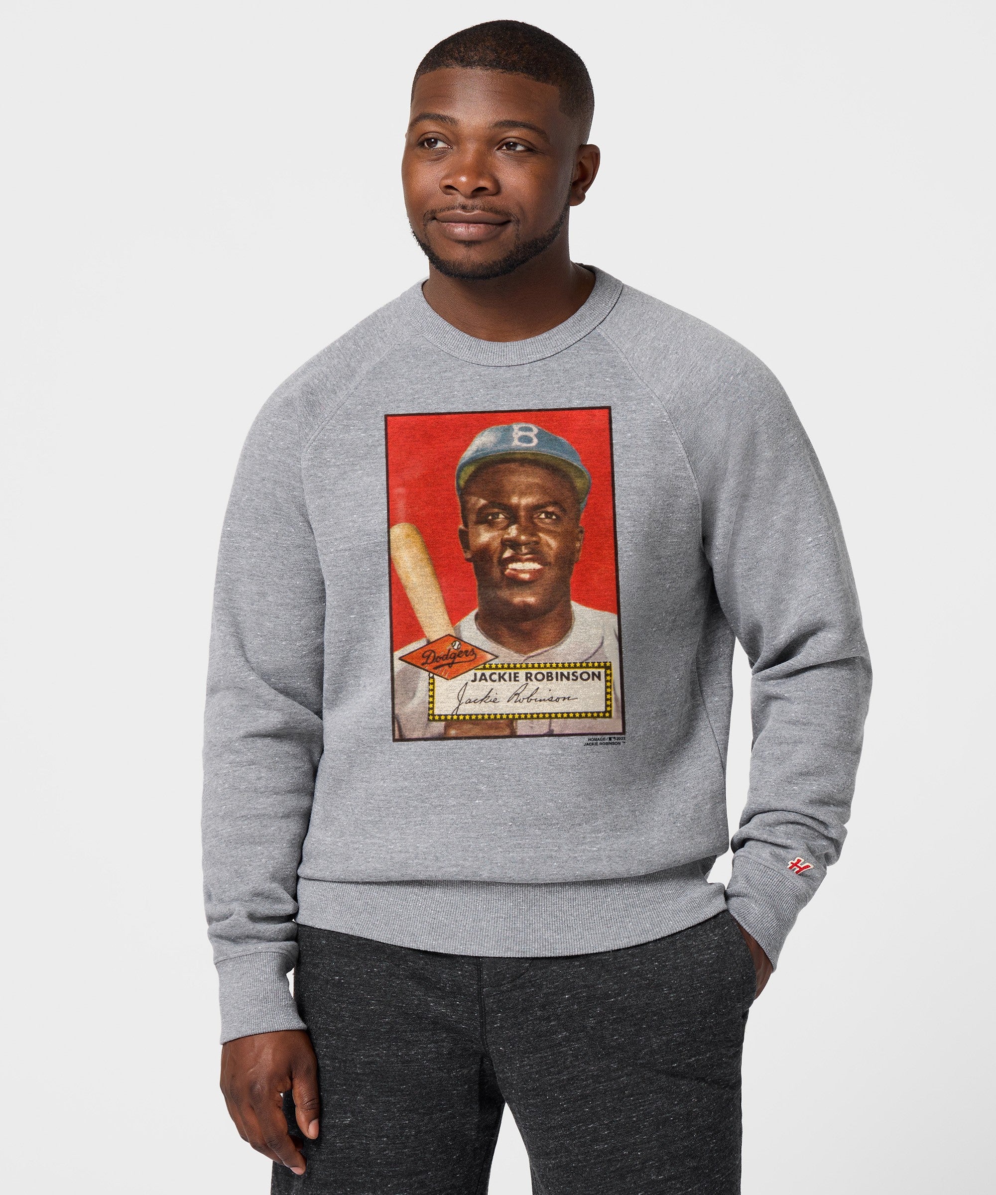 1952 Topps Baseball Jackie Robinson Dodgers Crewneck