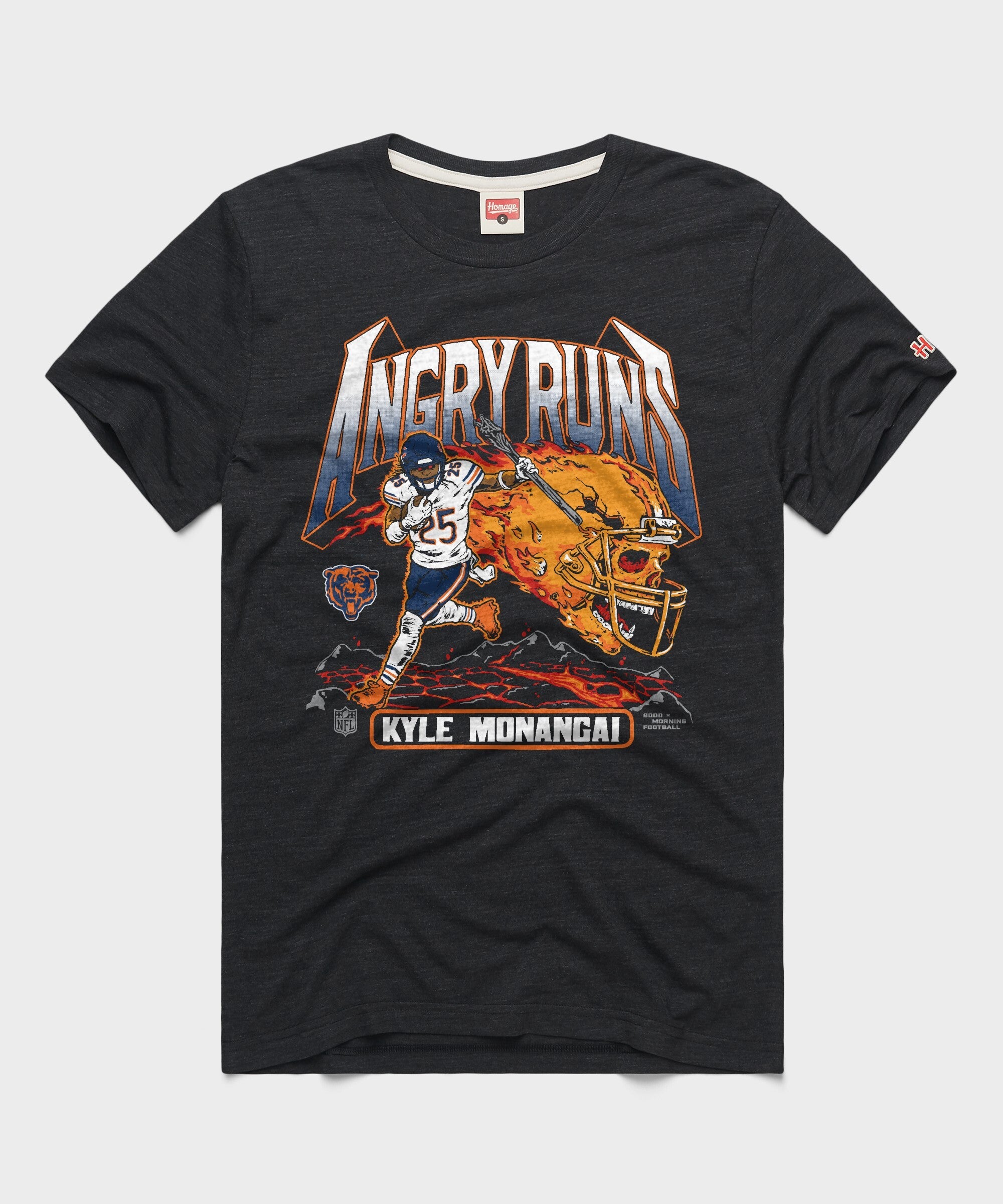 Angry Runs 2025 Bears Kyle Monangai Charcoal