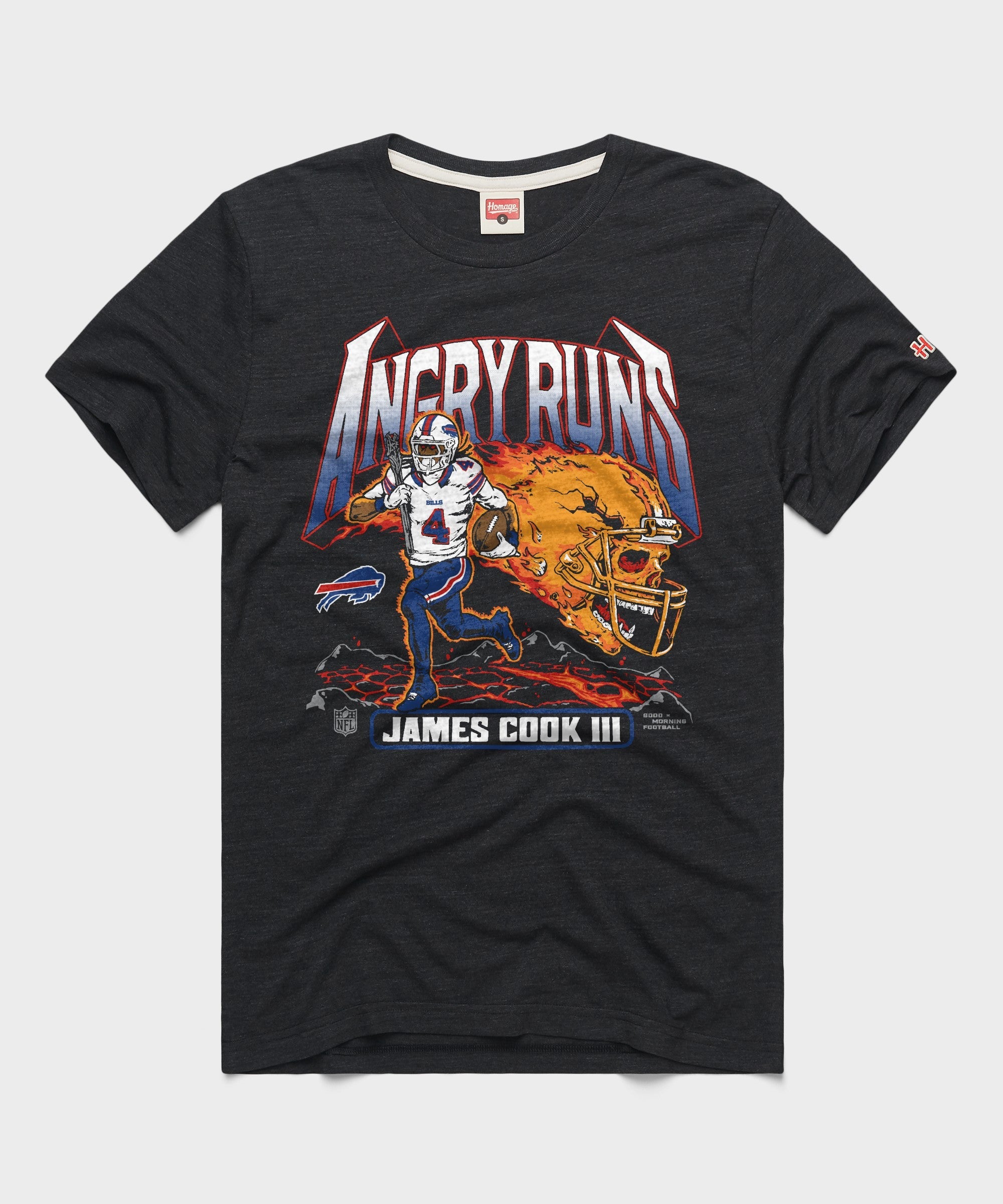 Angry Runs 2025 Bills James Cook III Charcoal