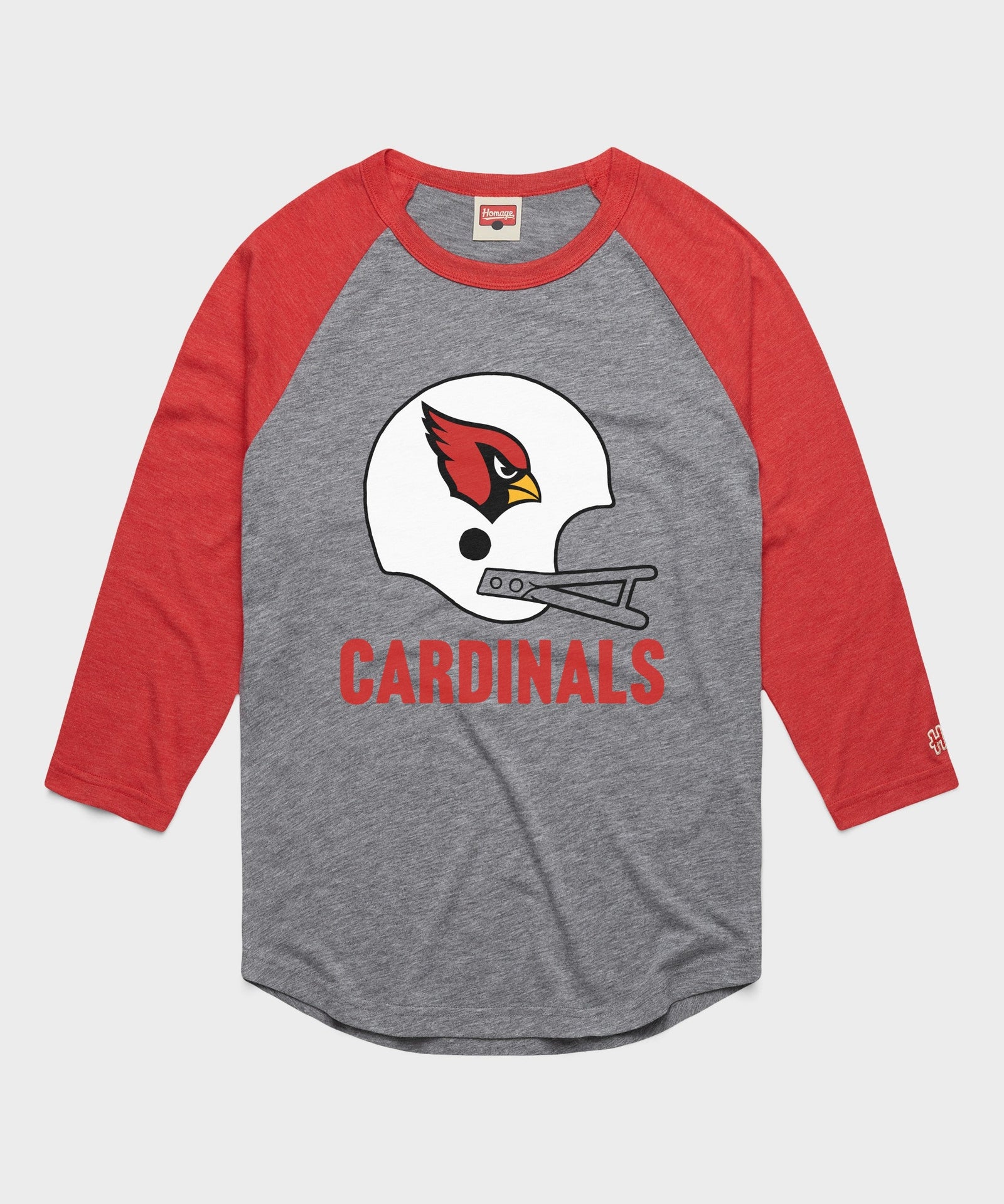 arizona cardinals big helmet raglan