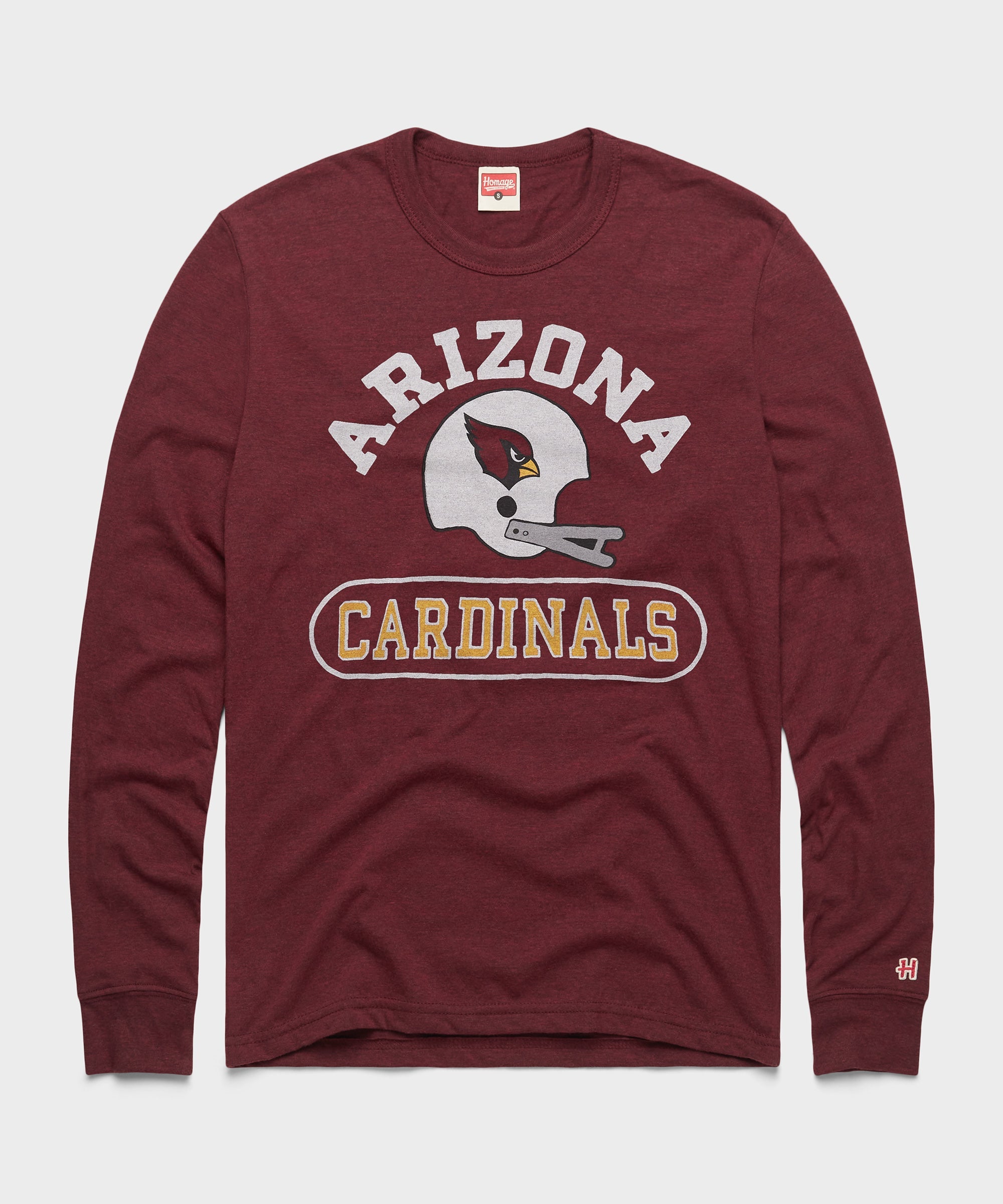 Arizona Cardinals Throwback Helmet Long Sleeve Tee