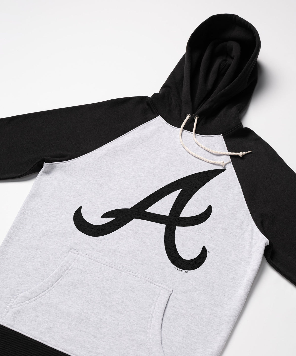 Atlanta Braves Cap Logo '81 Blackout Colorblock Hoodie