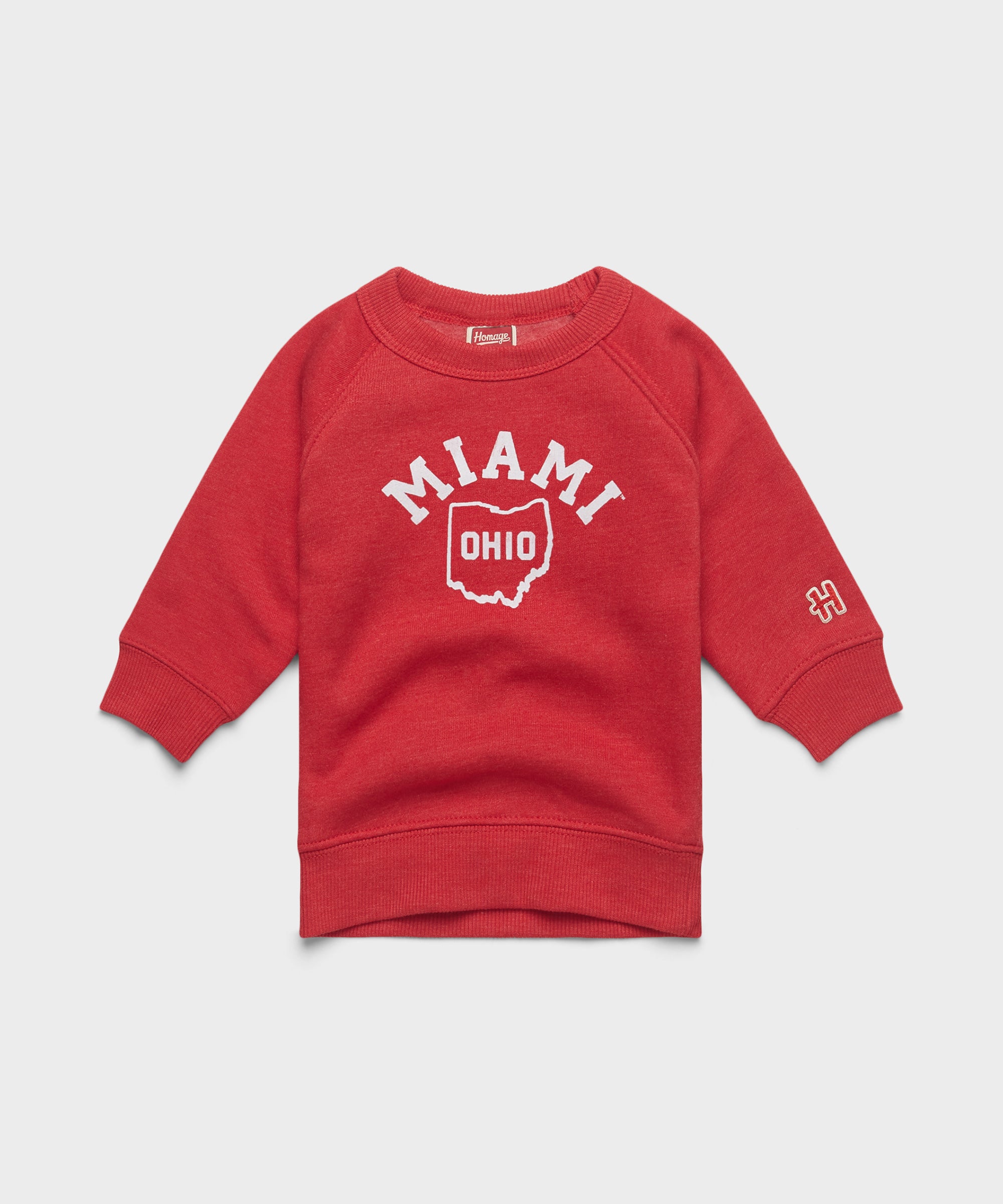 Baby Miami Ohio Crewneck Red