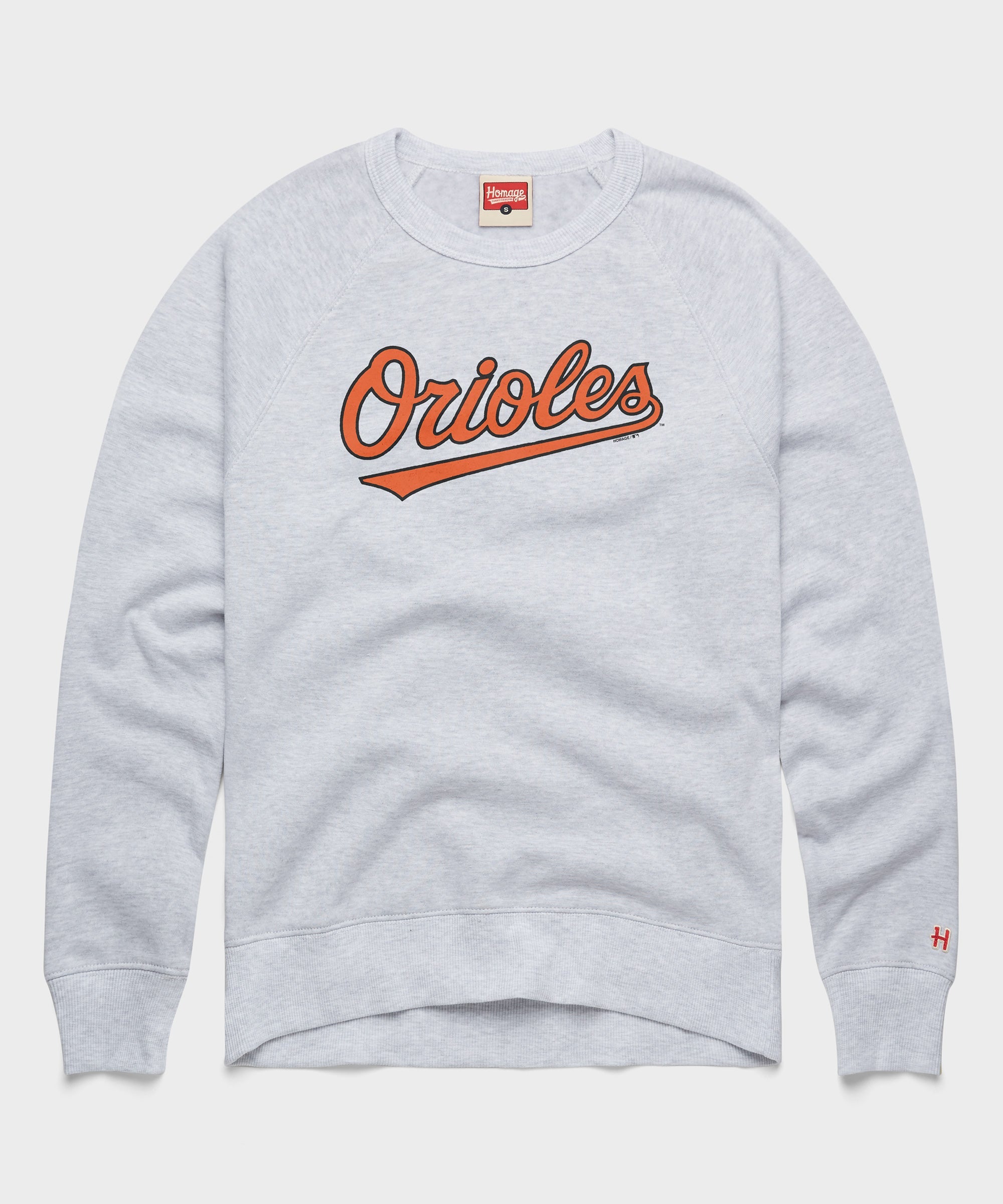 Baltimore Orioles Jersey Logo '04 Crewneck Ash
