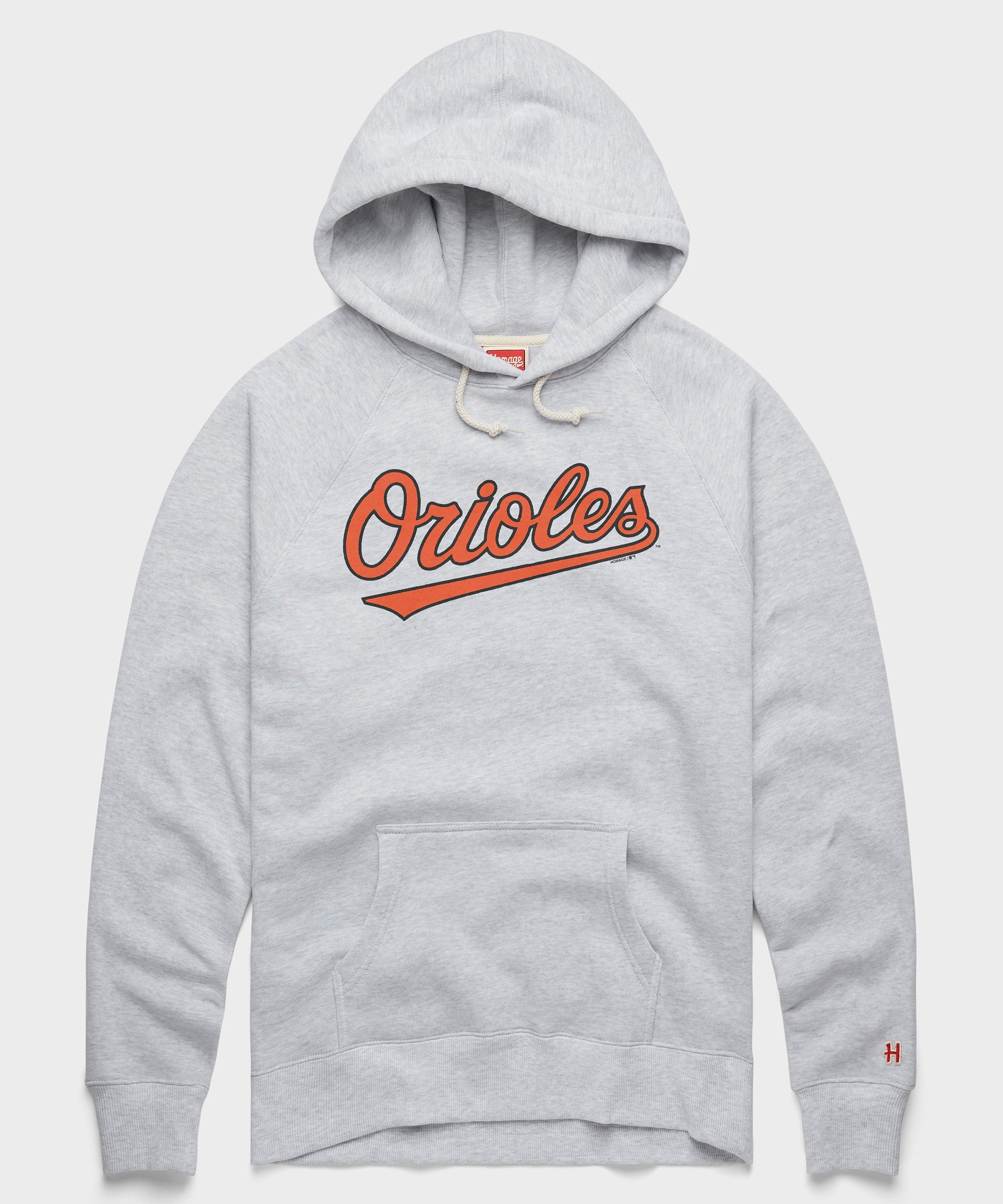 Baltimore Orioles Jersey Logo '04 Hoodie Ash