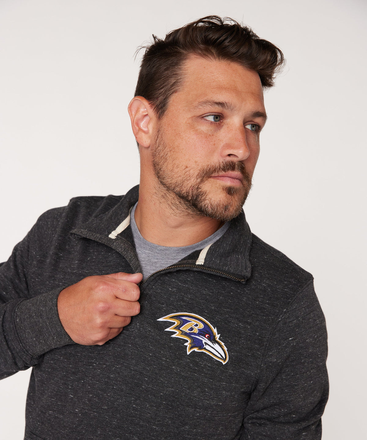 Baltimore Ravens '99 Applique Quarter Zip Pullover
