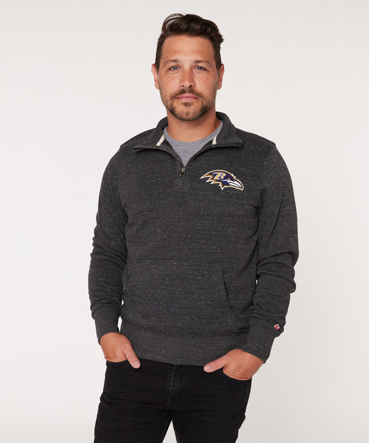 Baltimore Ravens '99 Applique Quarter Zip Pullover