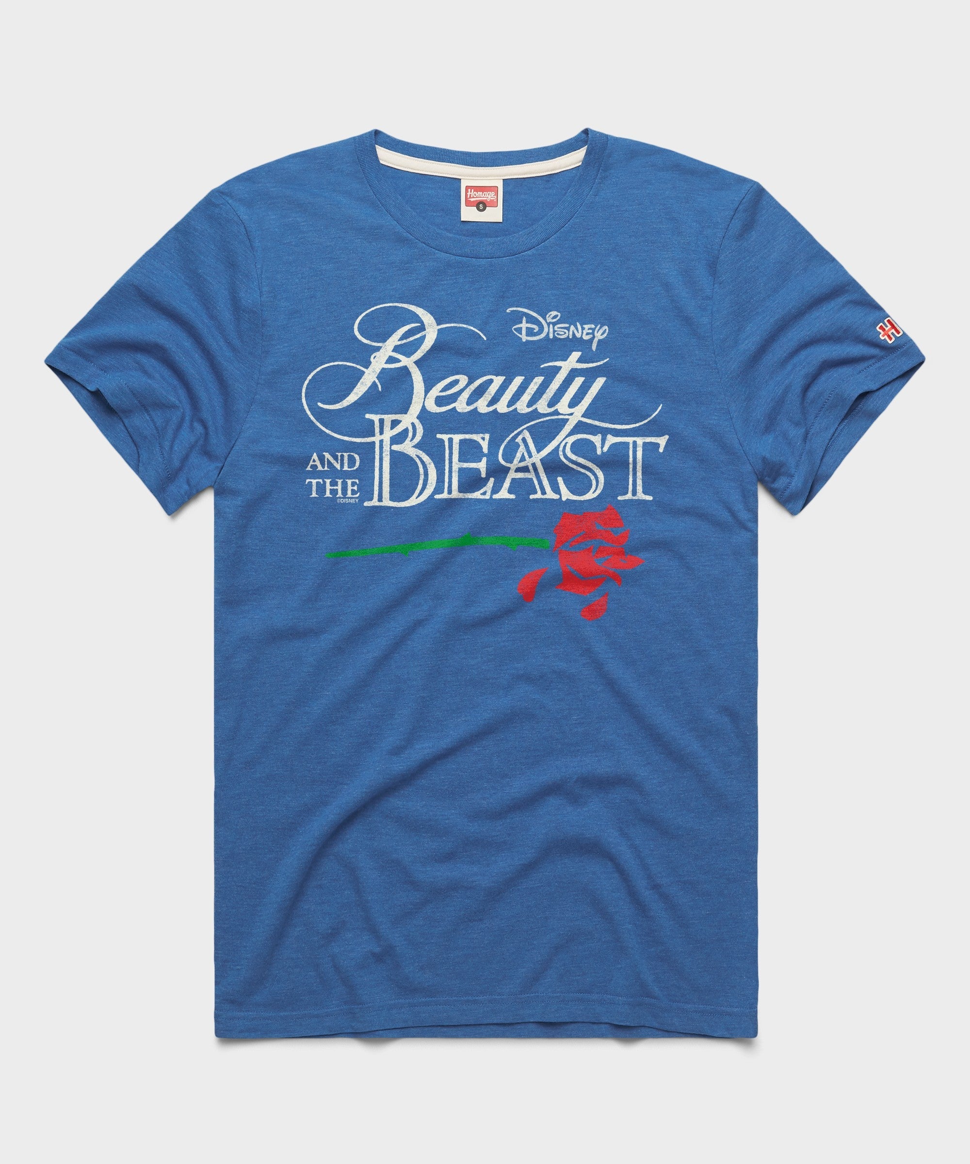 beauty:beast Tシャツ ネイビー ロゴプリント Disney Apparel | Beauty And The Beast Gear – HOMAGE