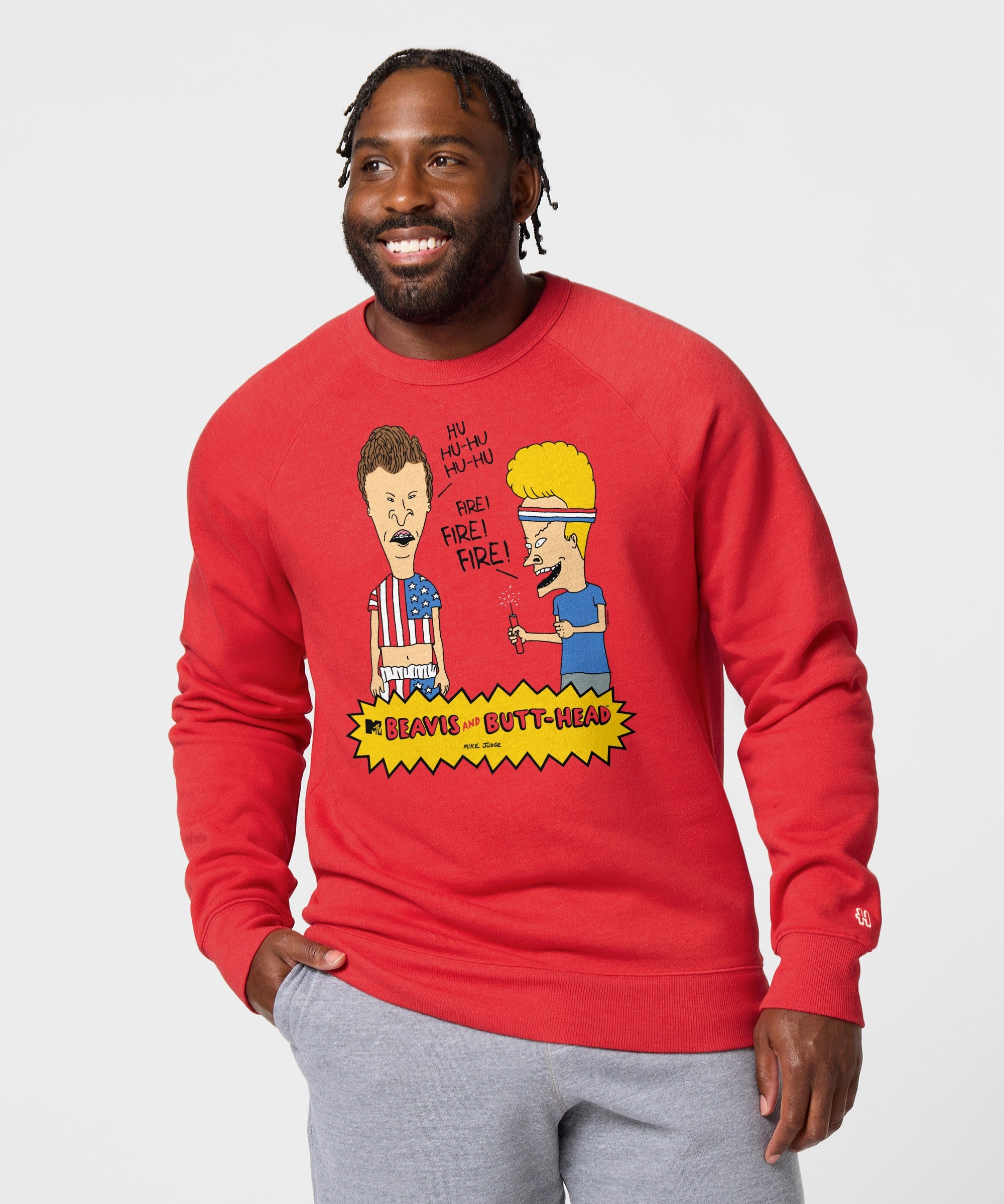Beavis And Butt Head Fireworks Crewneck