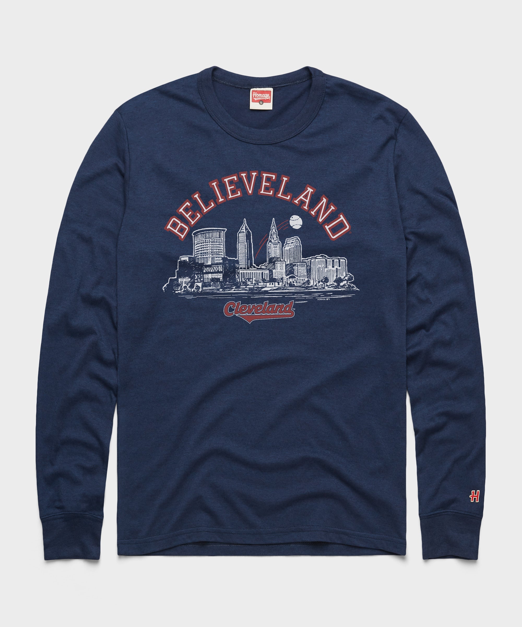 Believeland Cleveland Baseball Long Sleeve Tee