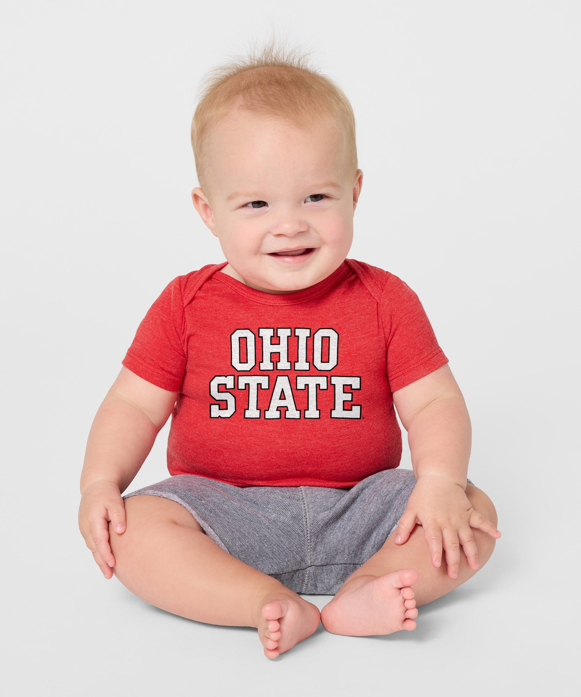 Block Ohio State Baby One Piece