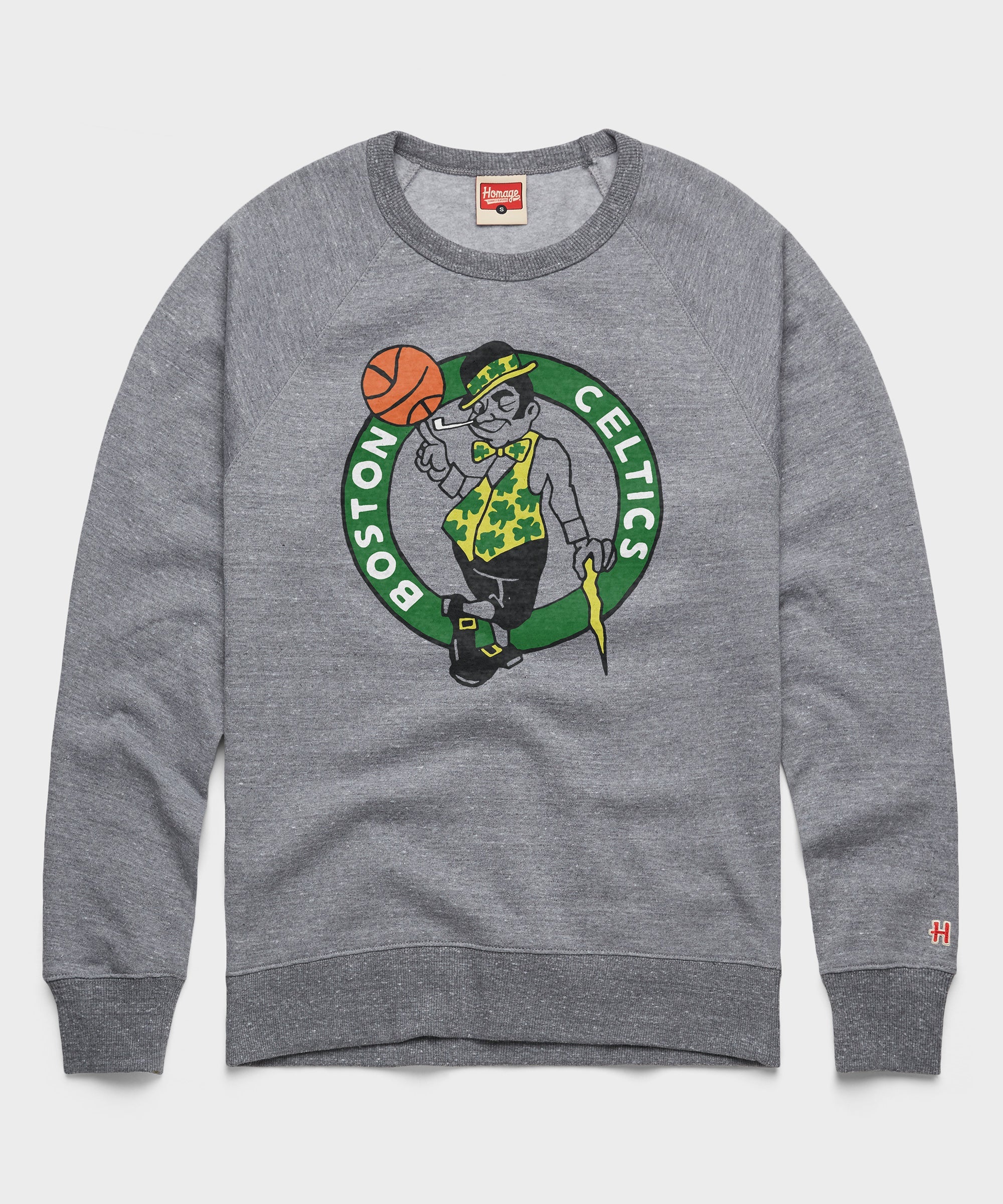Boston Celtics Logo Crewneck Grey