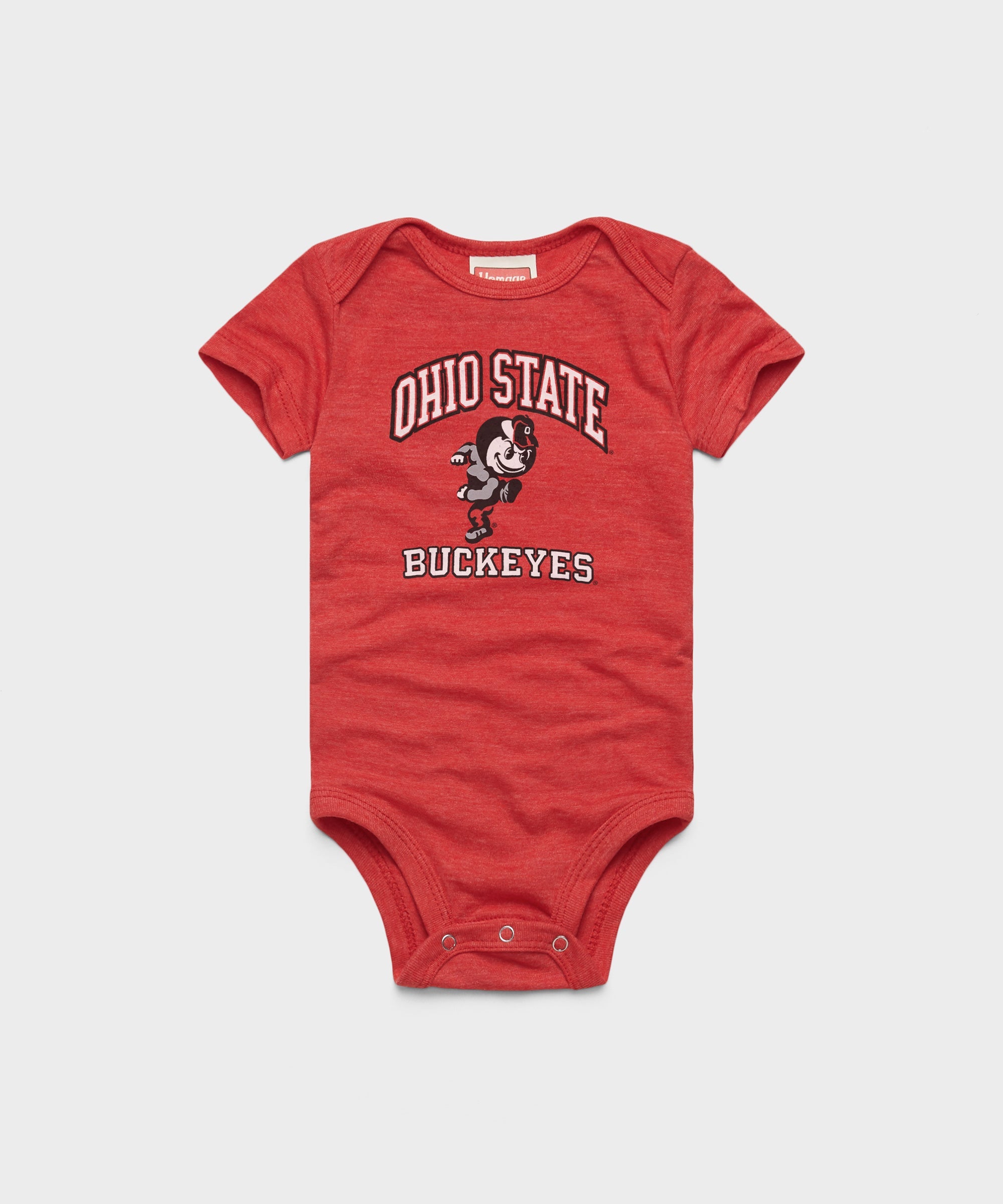 Brutus Buckeye Baby One Piece Red