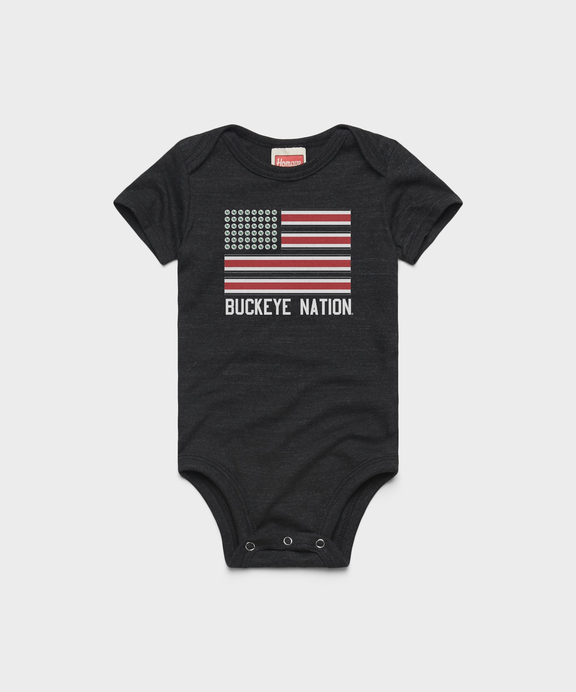 Buckeye Nation Flag Baby One Piece