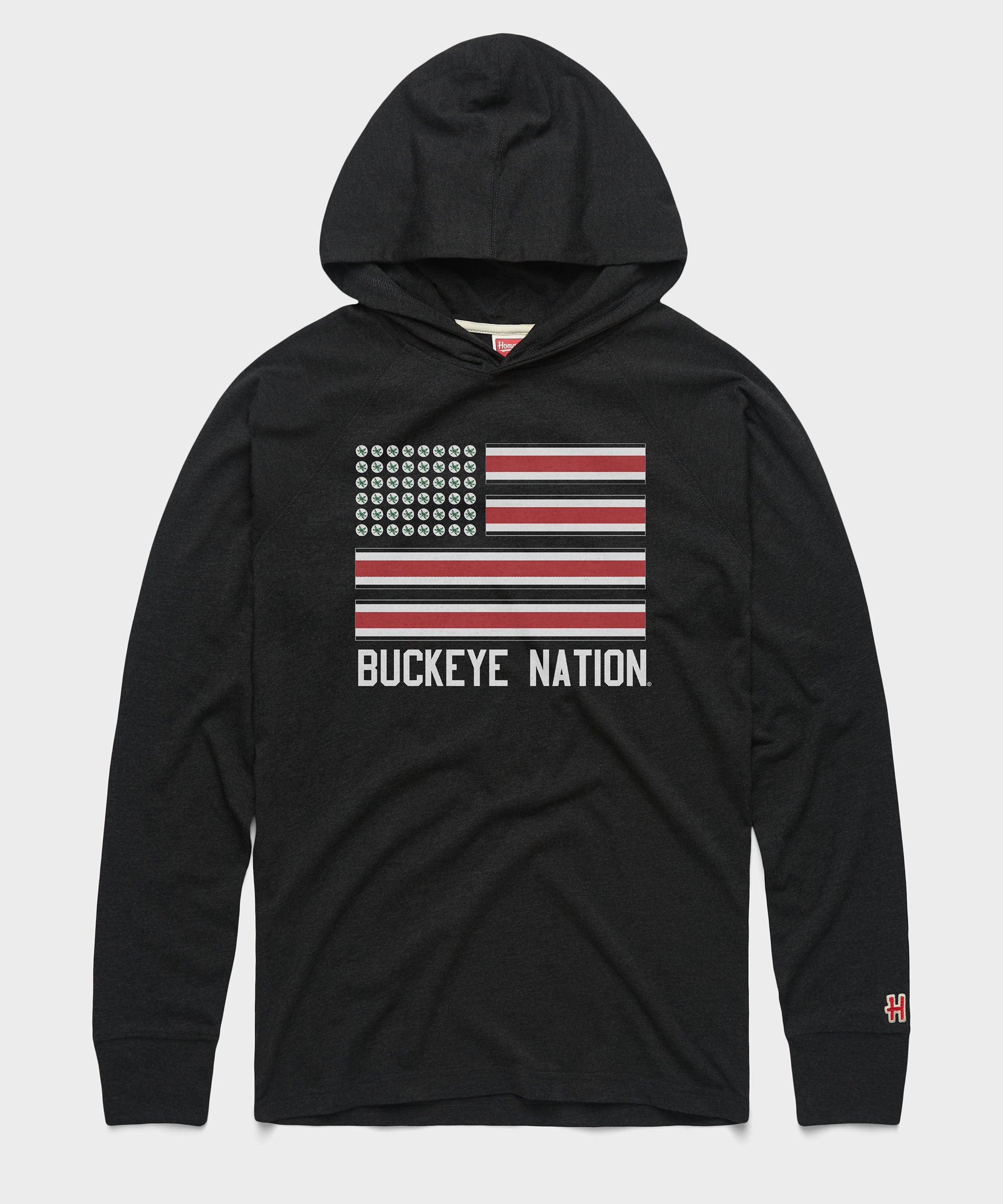 Buckeye Nation Flag Lightweight Hoodie
