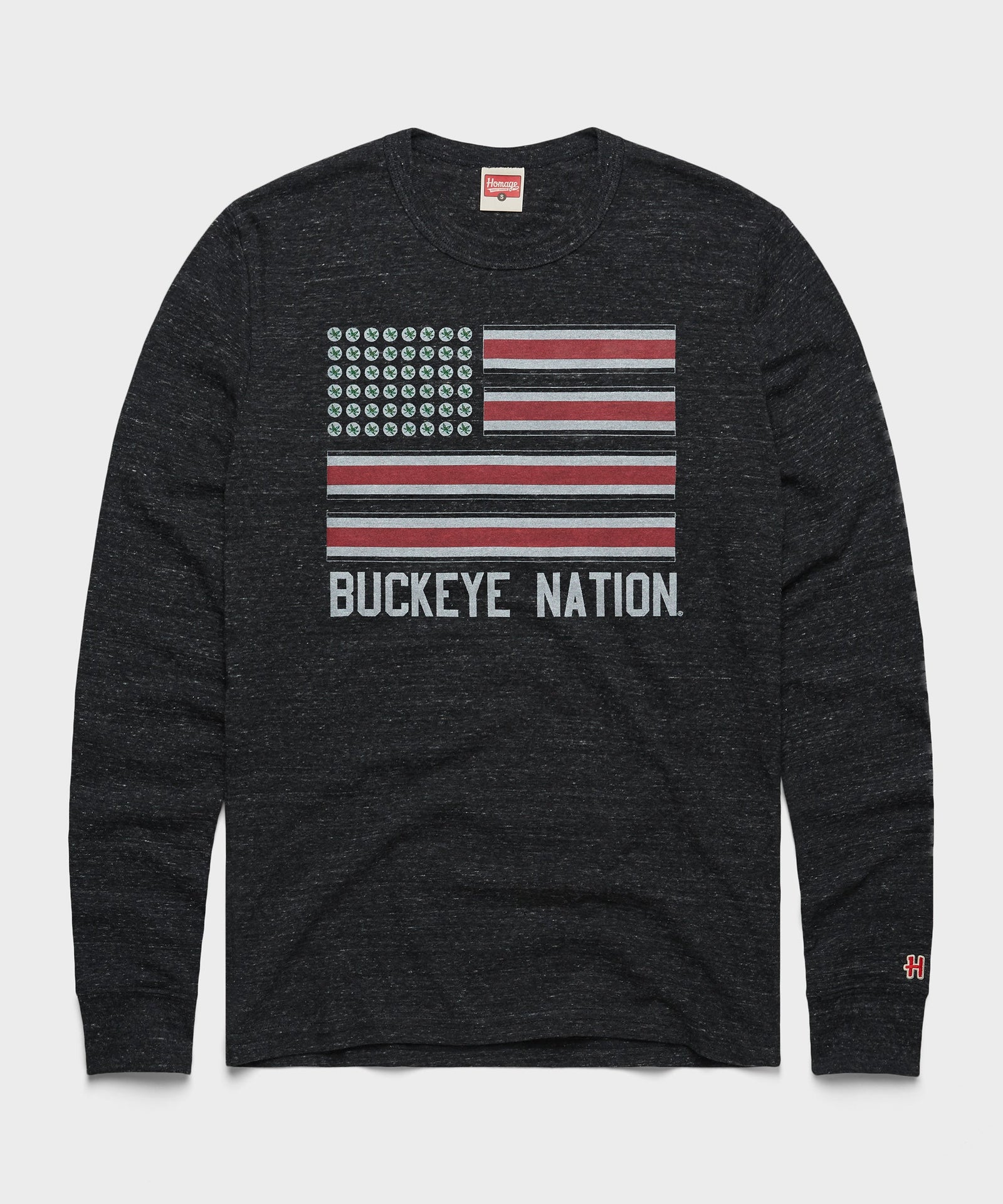 Buckeye Nation Flag Long Sleeve Tee