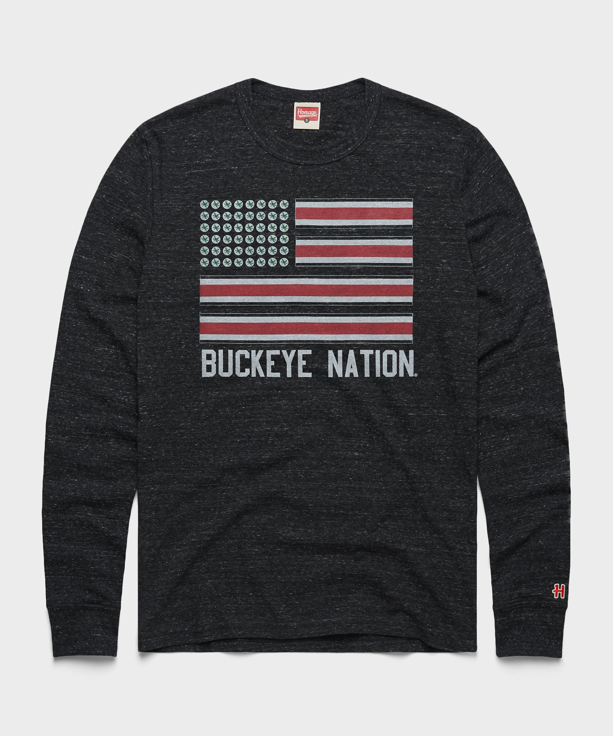 Buckeye Nation Flag Long Sleeve Tee
