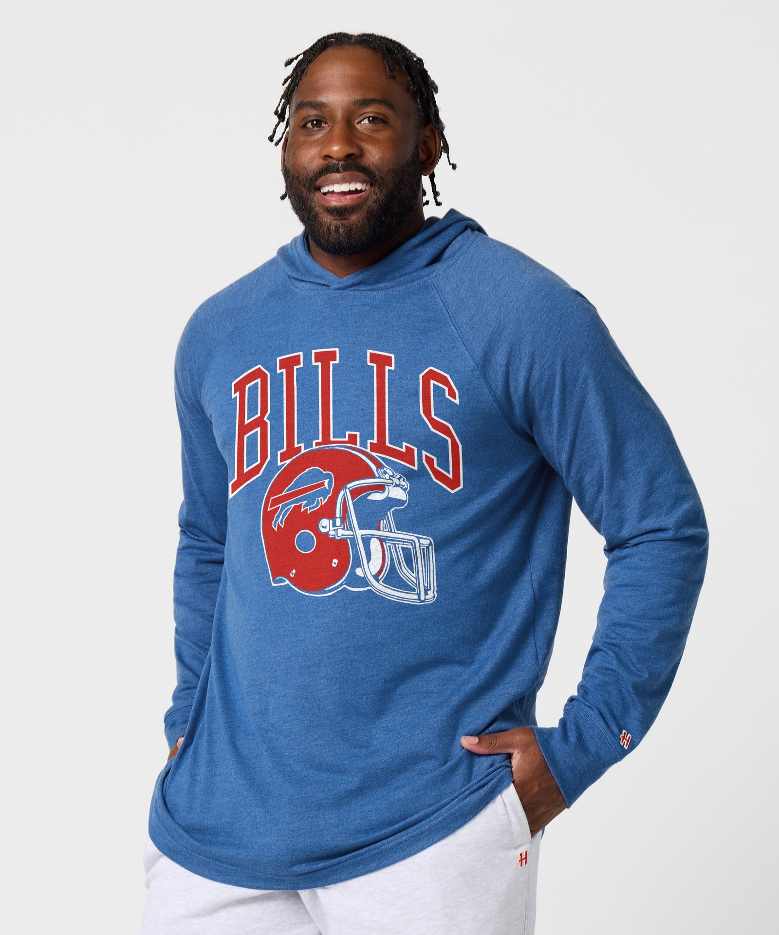 Buffalo Bills Helmet Retro Lightweight Hoodie