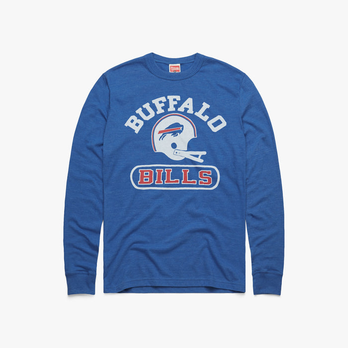 Buffalo Bills Throwback Helmet Long Sleeve Tee