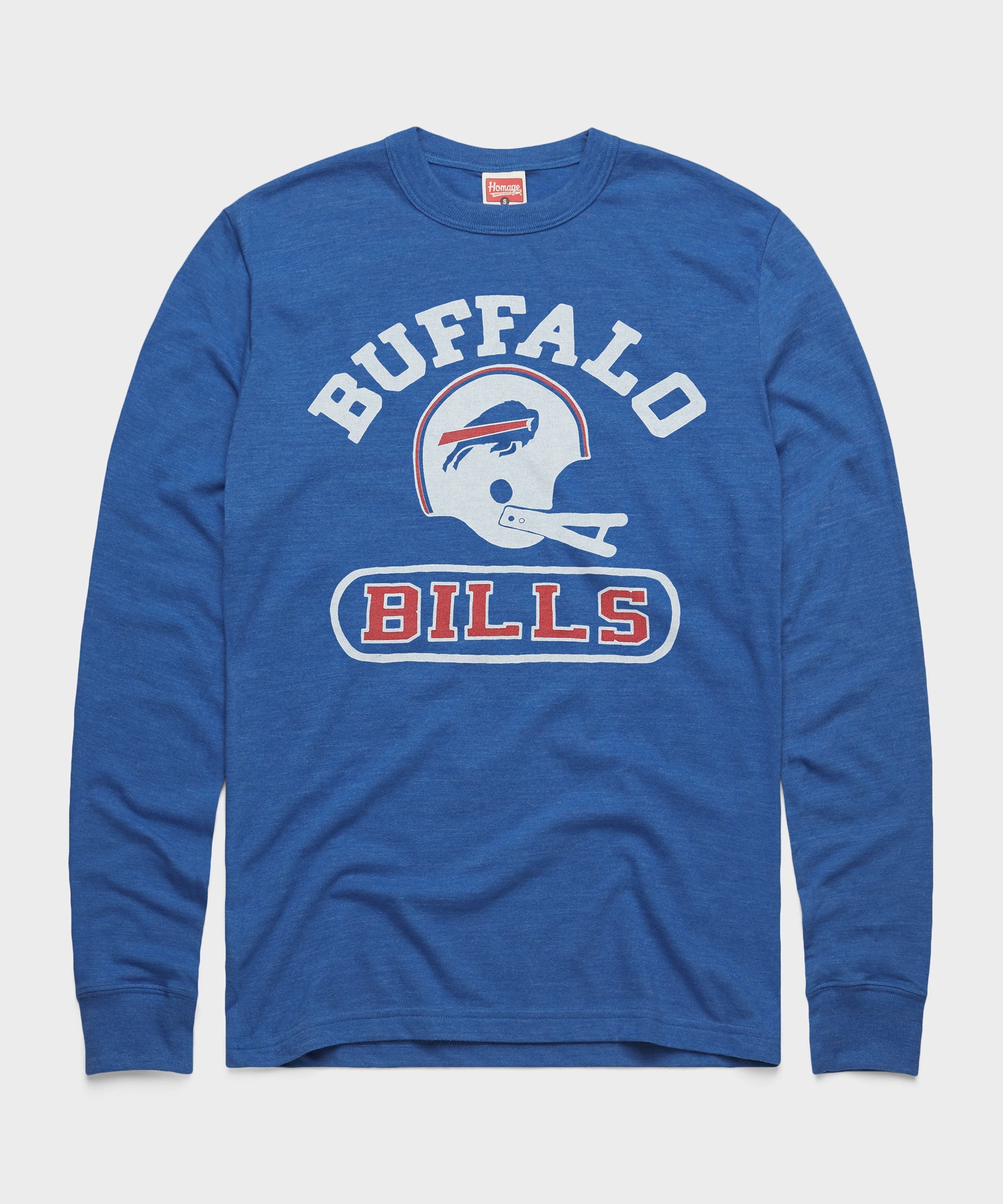 Buffalo Bills Throwback Helmet Long Sleeve Tee