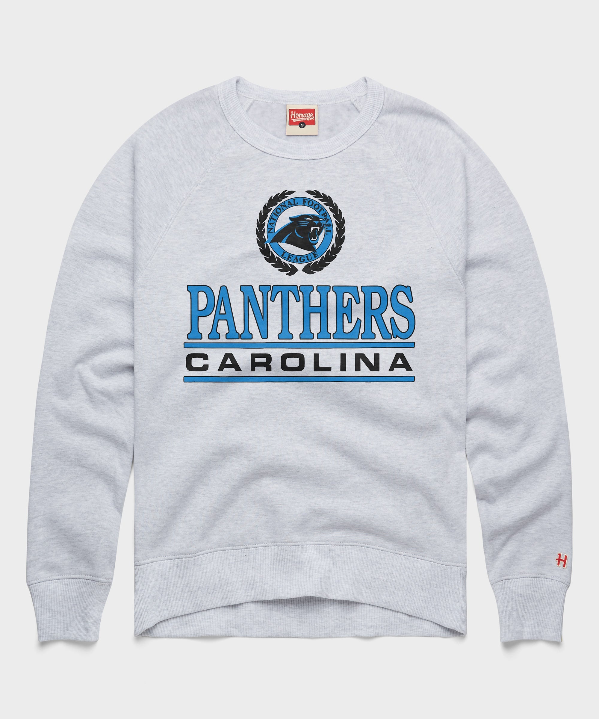 Carolina Panthers Crest Crewneck Ash
