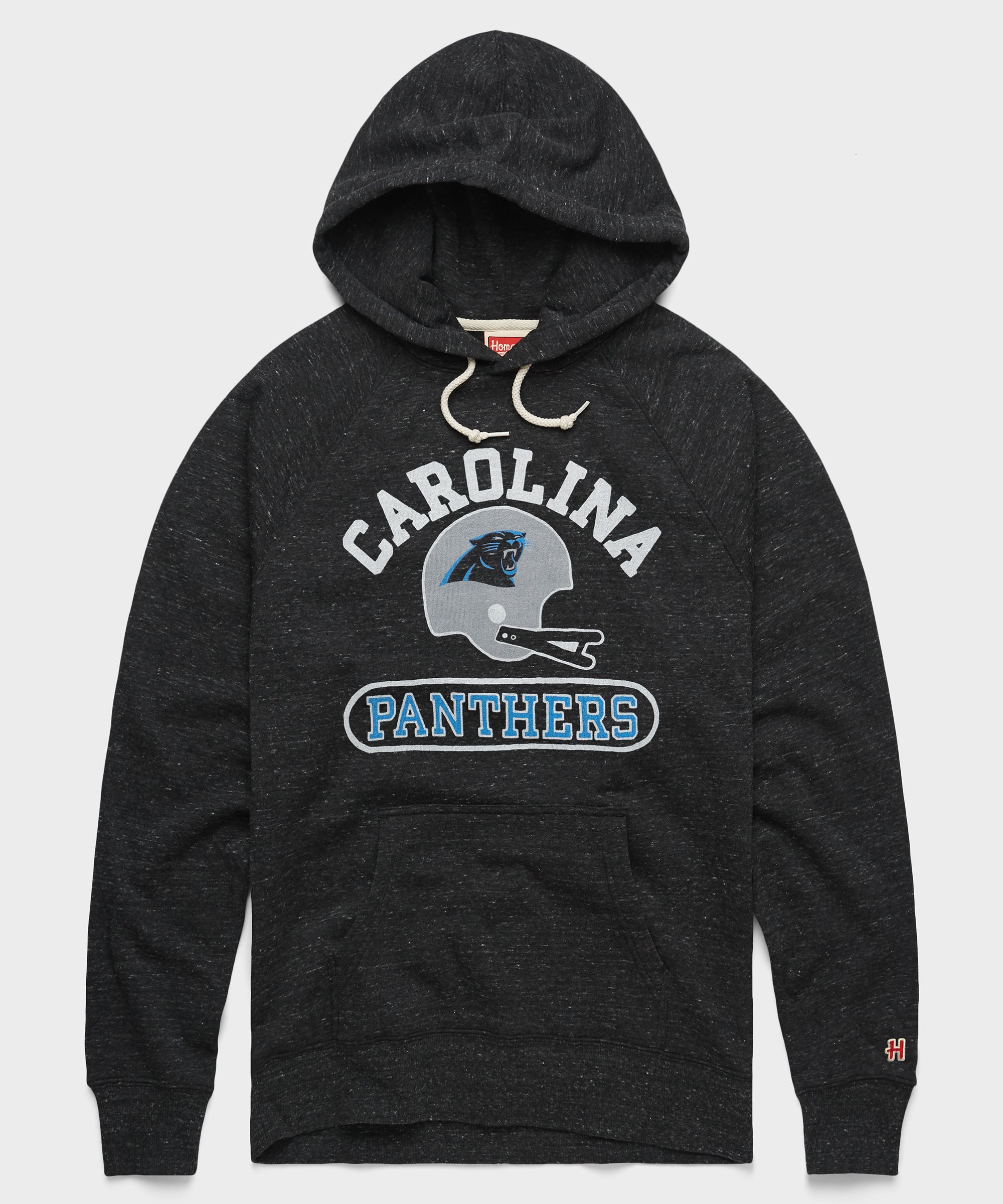 Carolina Panthers Throwback Helmet Hoodie Charcoal
