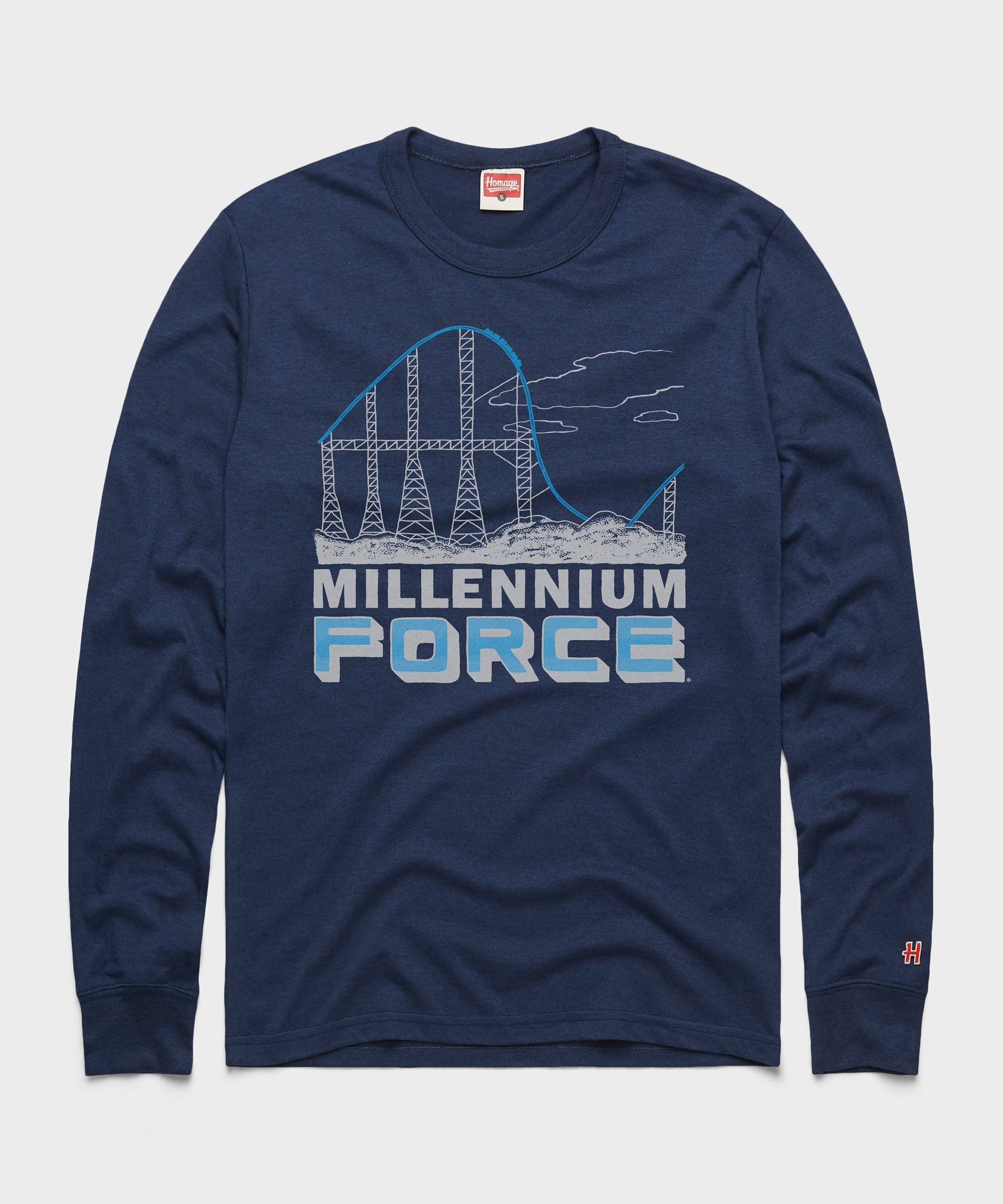 Cedar Point Millennium Force Drop Long Sleeve Tee