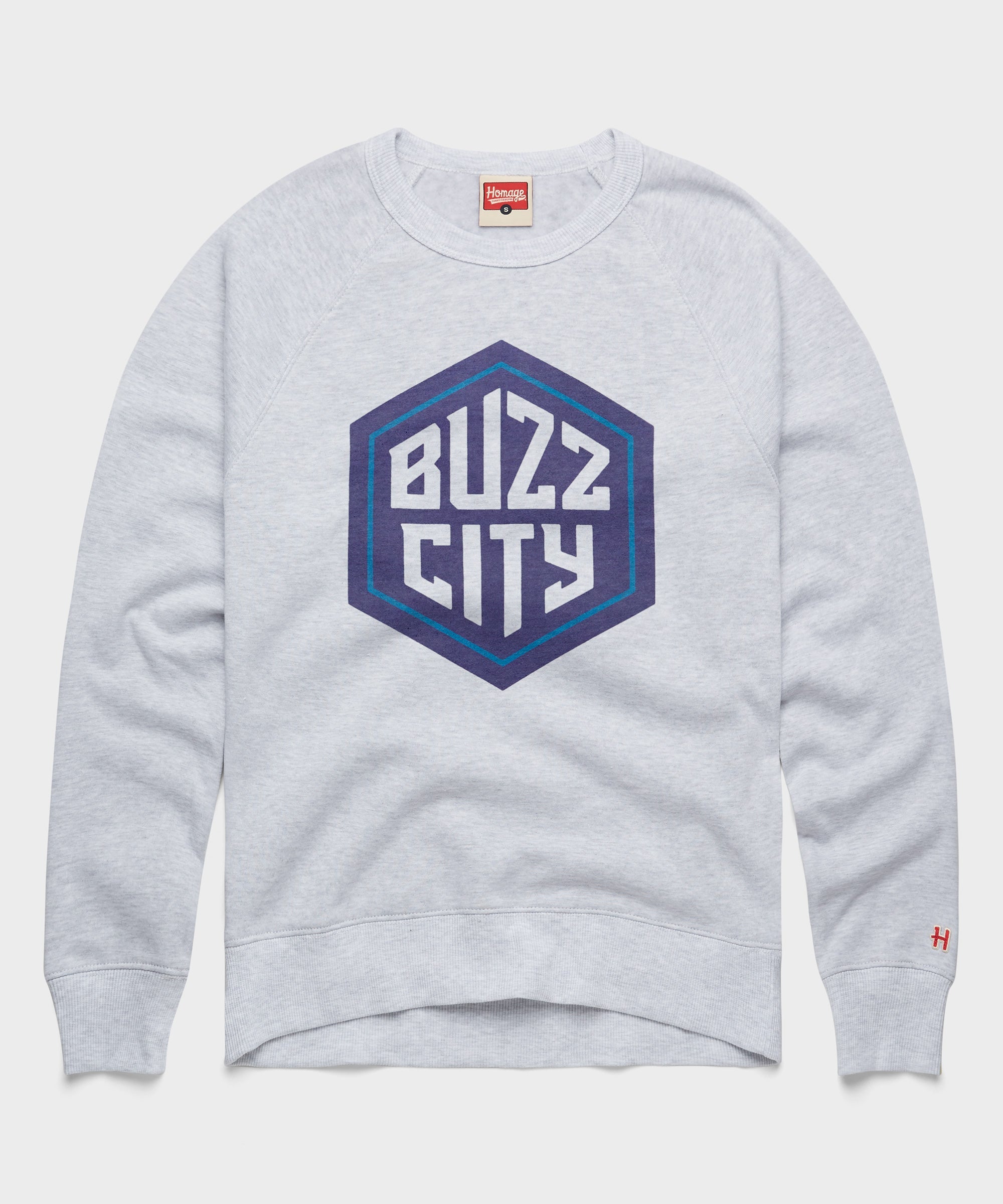 Charlotte Hornets Buzz City Crewneck Ash