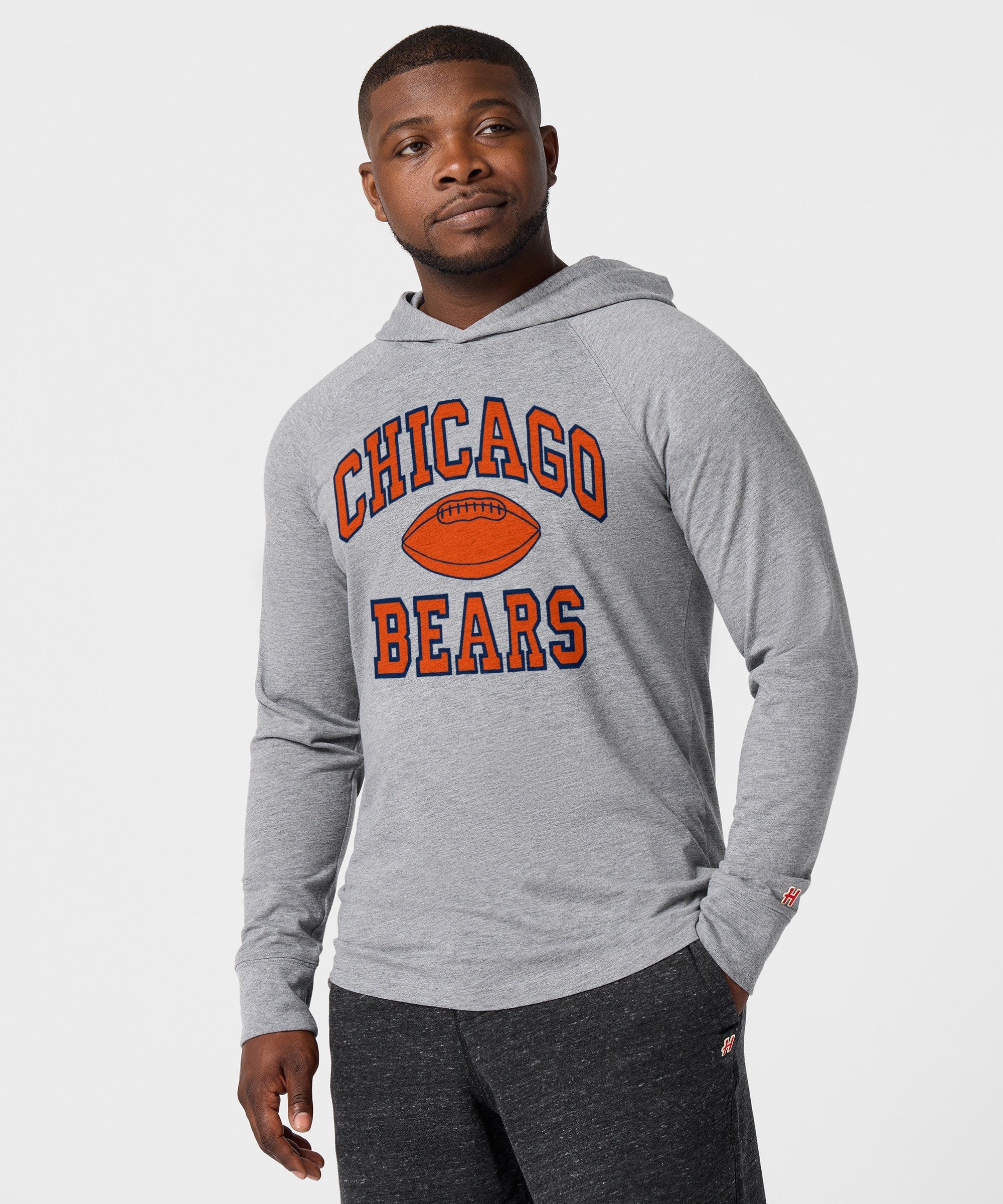 chicago bears gridiron lightweight hoodie