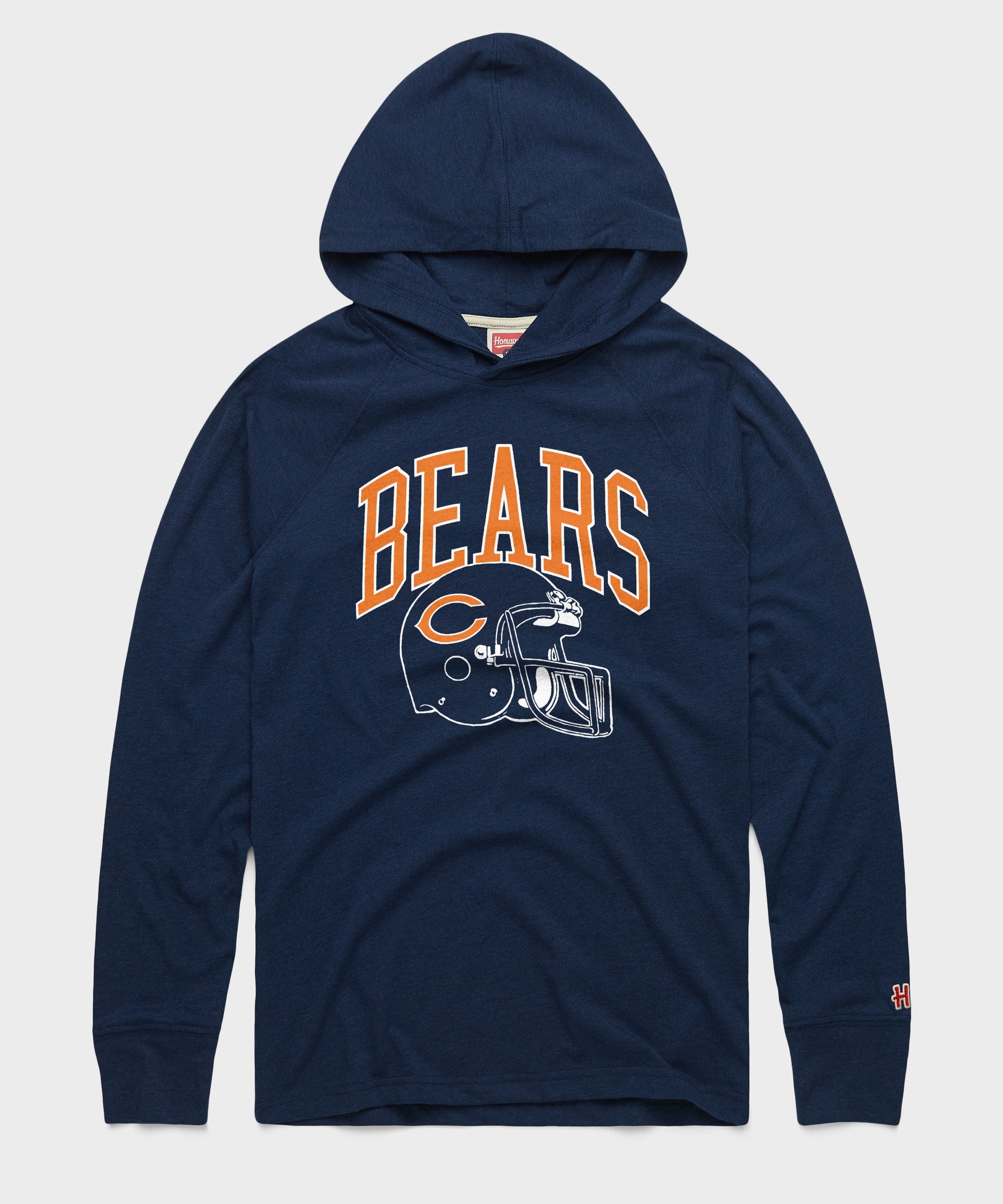 Chicago Bears Helmet Retro Lightweight Hoodie