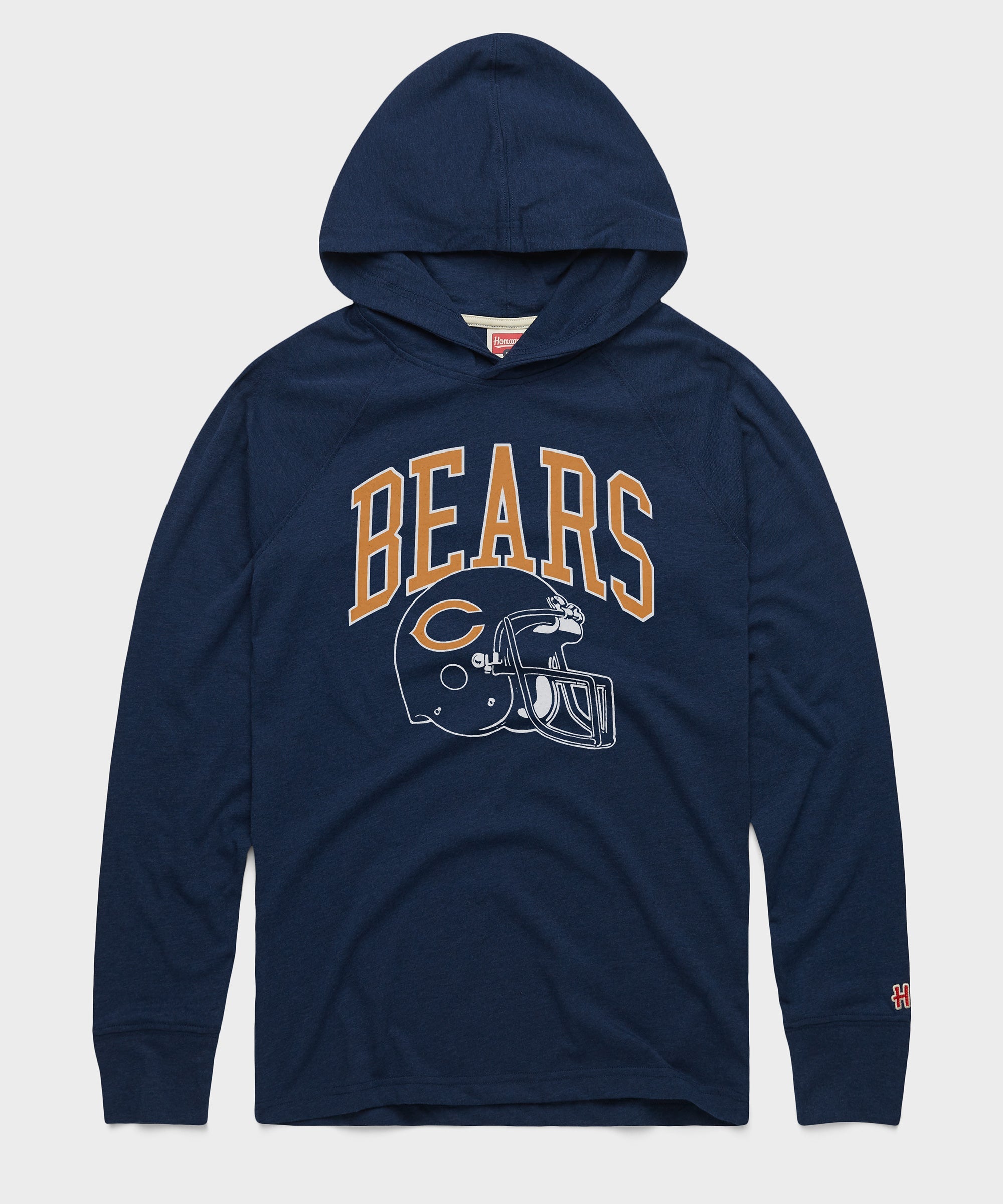 Chicago Bears Helmet Retro Lightweight Hoodie