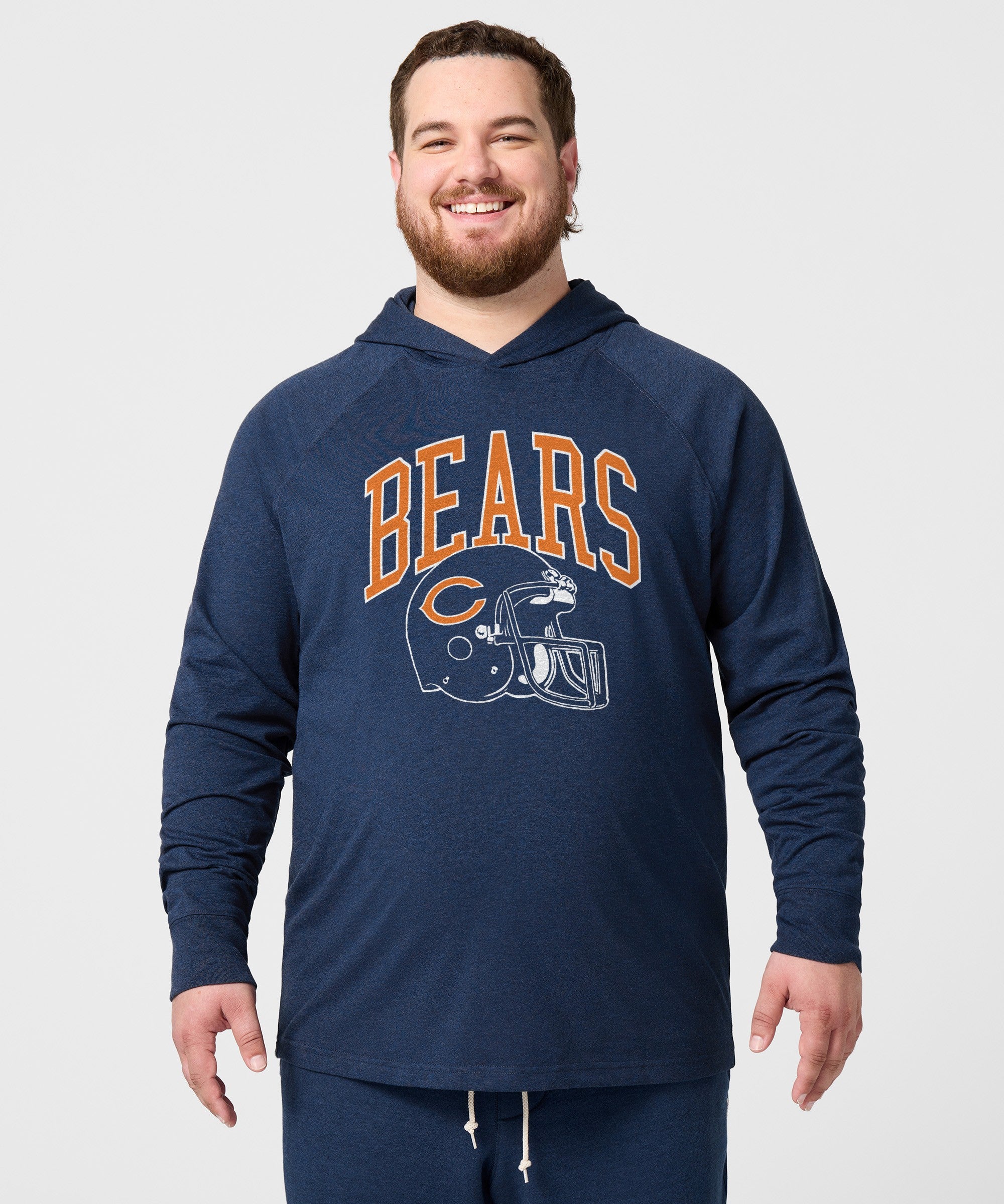 Chicago Bears Helmet Retro Lightweight Hoodie