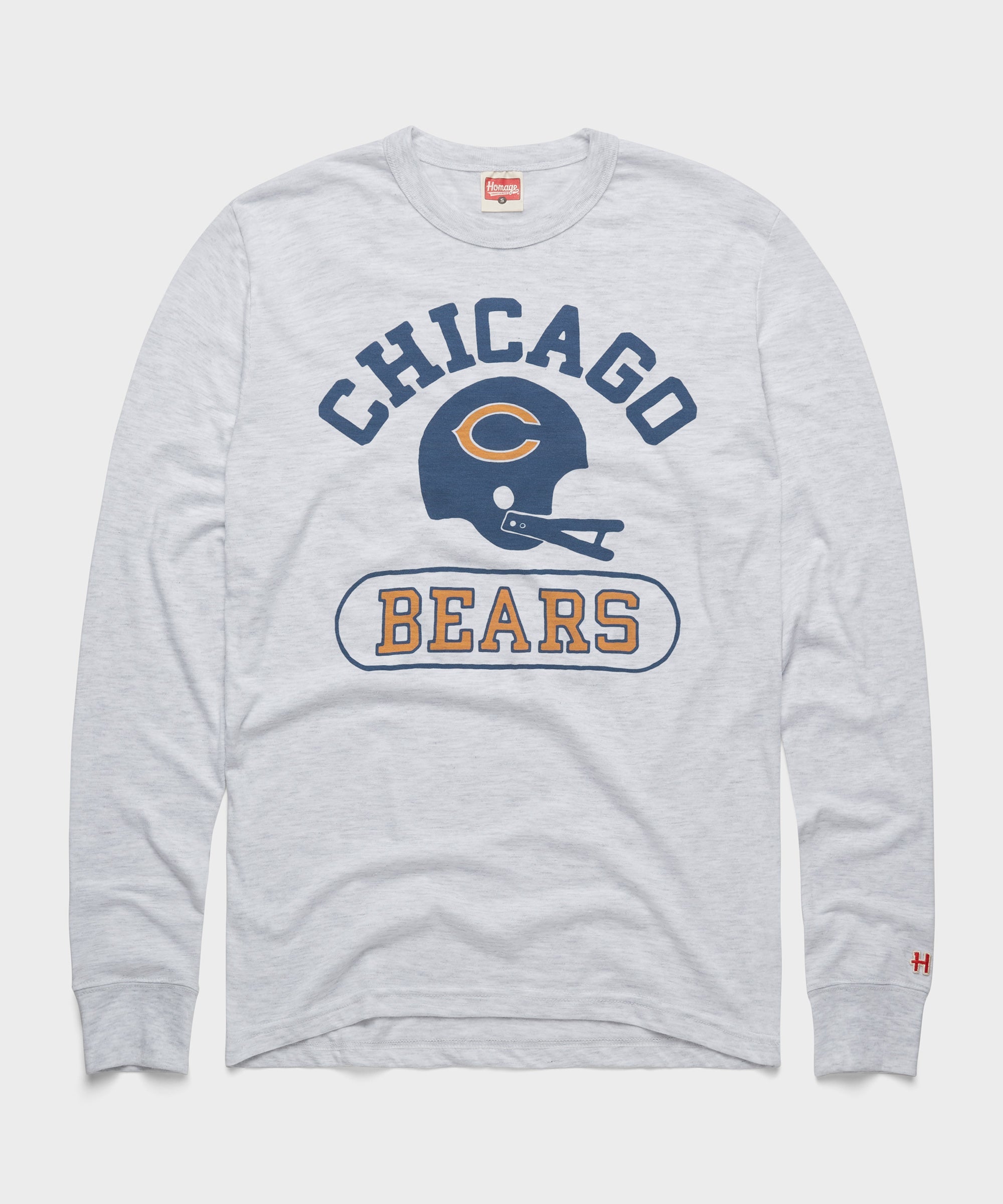 Chicago Bears Throwback Helmet Long Sleeve Tee